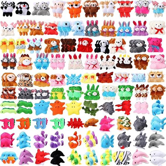200 Pcs Mini Stuffed Animals Bulk Small Stuffed Animals Keychain Back to School