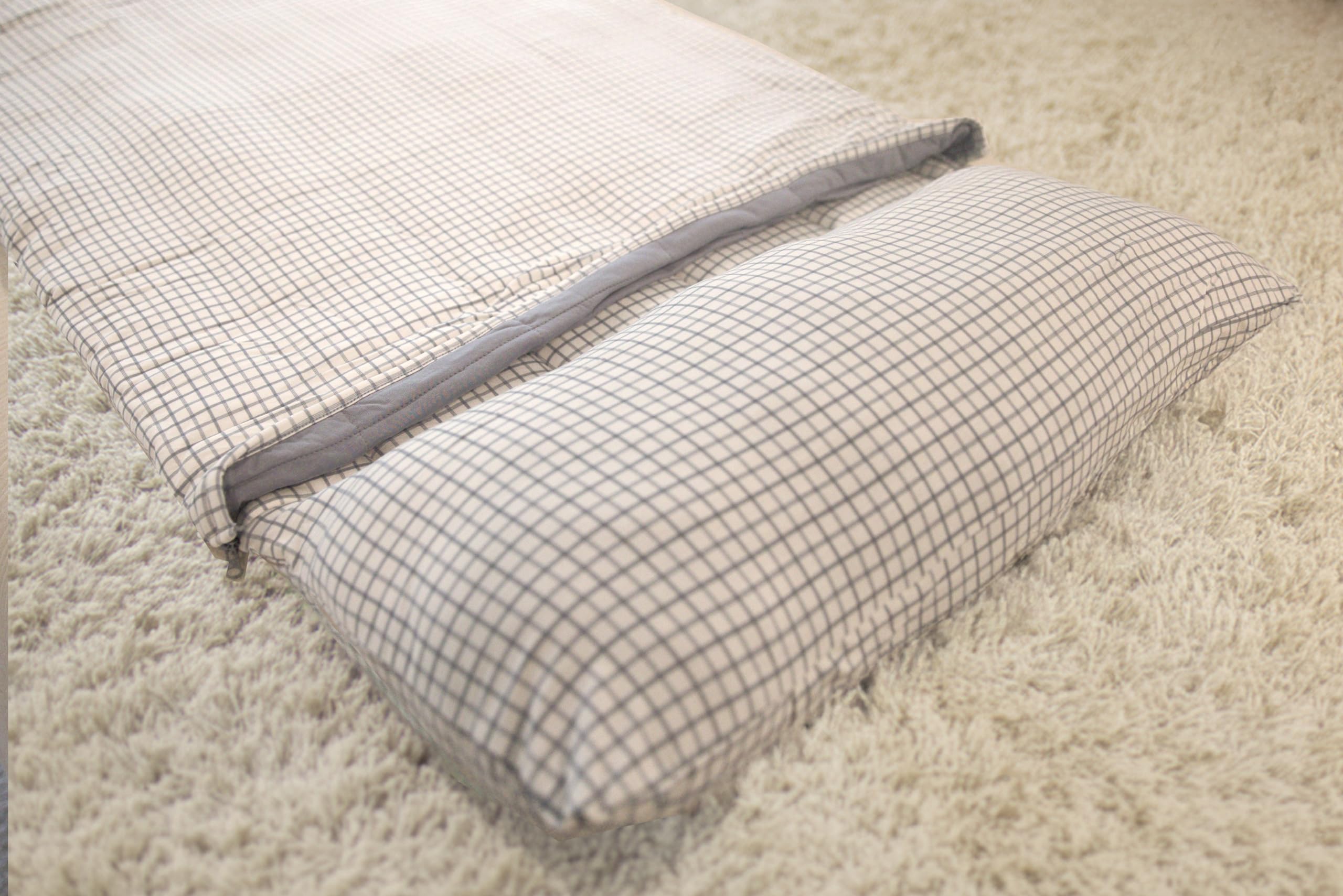 Nap Mat for Kids, Soft Toddler Sleep Mat with Zippered Blanket