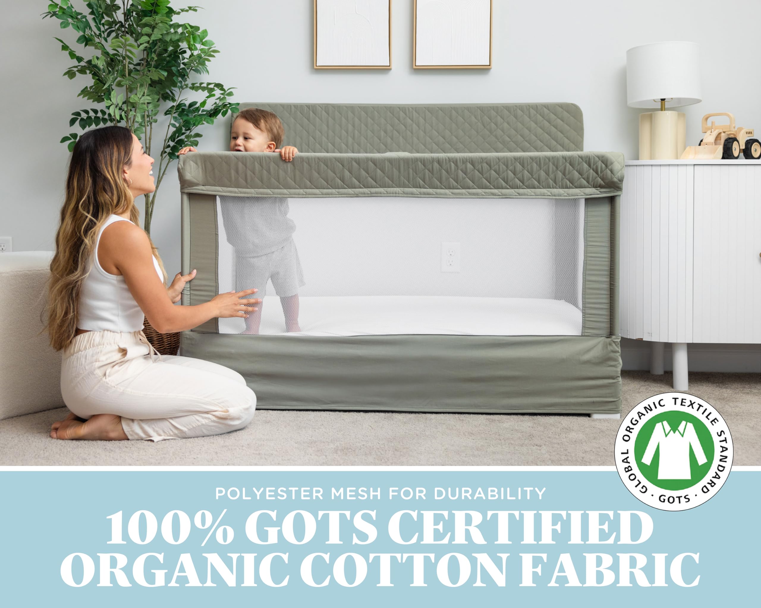 Lunaire Organic Full Size Crib with Breathable Mesh