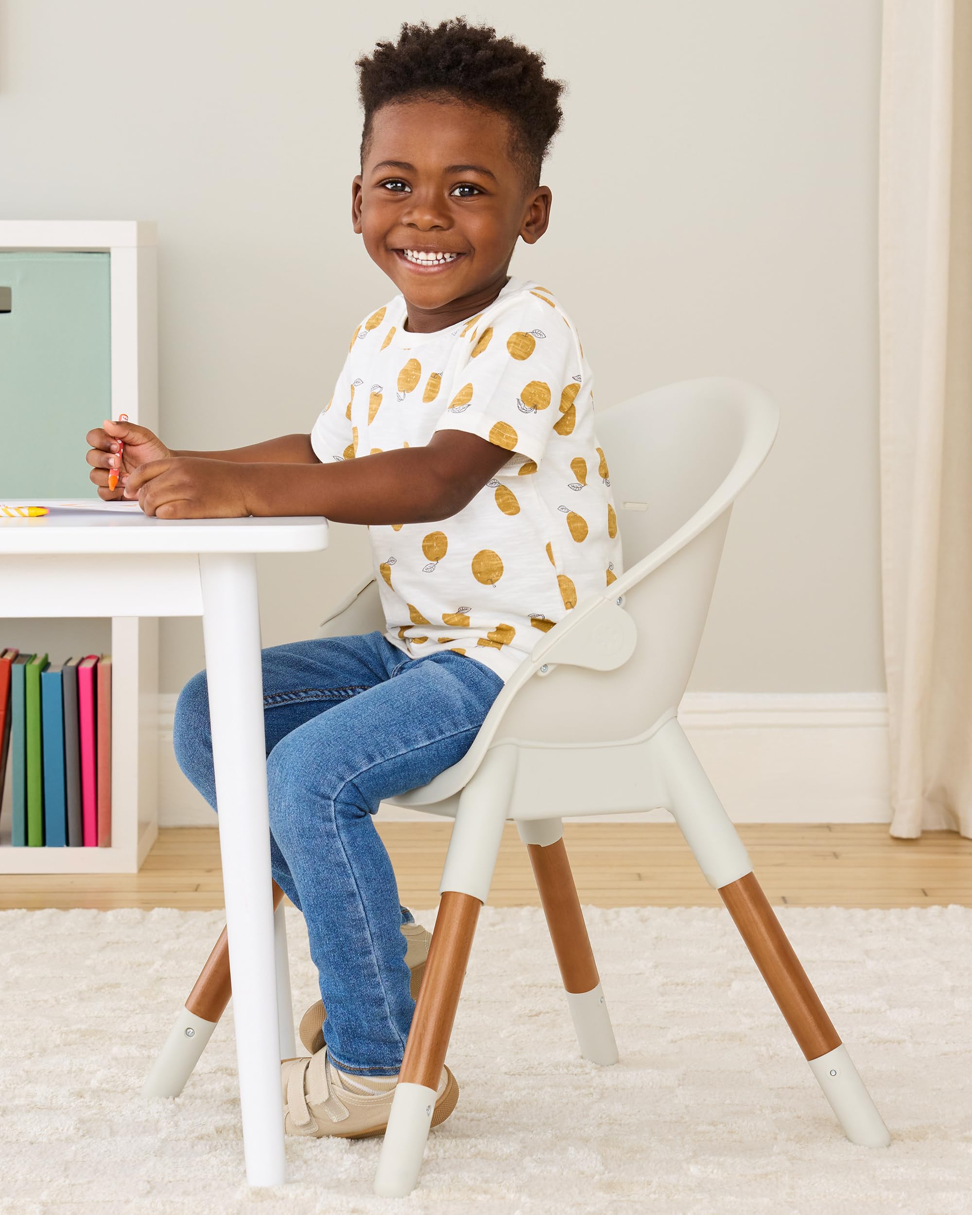 4-in-1 Convertible High Chair with FSC Wood Accents