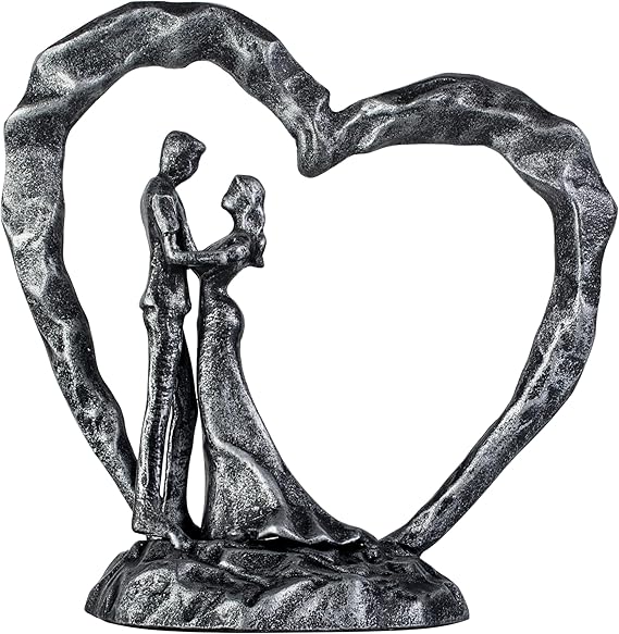 Anniversary Iron Sculpture Gift – Romantic Couple Statue