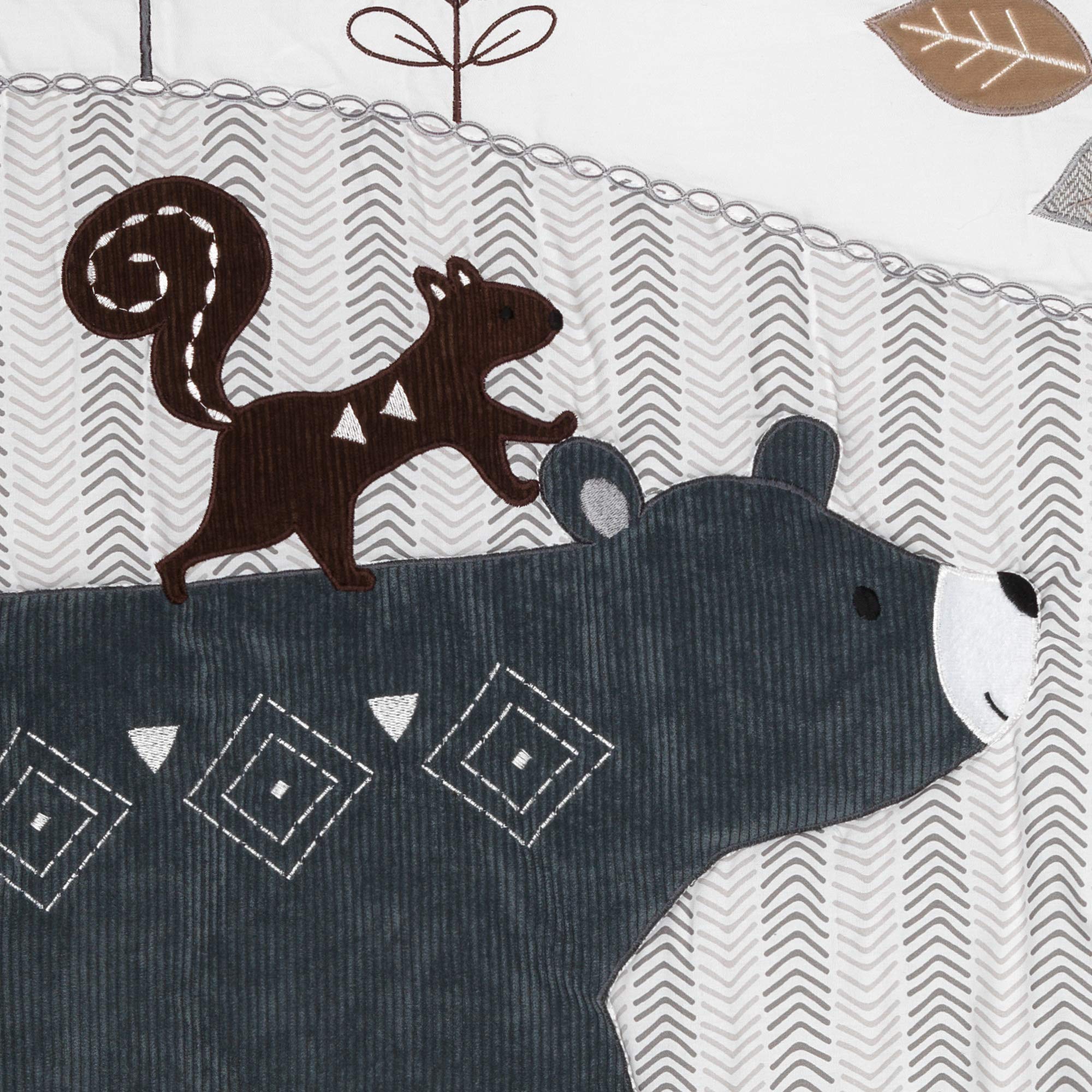 Woodland Forest Animal Nursery 5-Piece Baby Crib Bedding Set - Gray