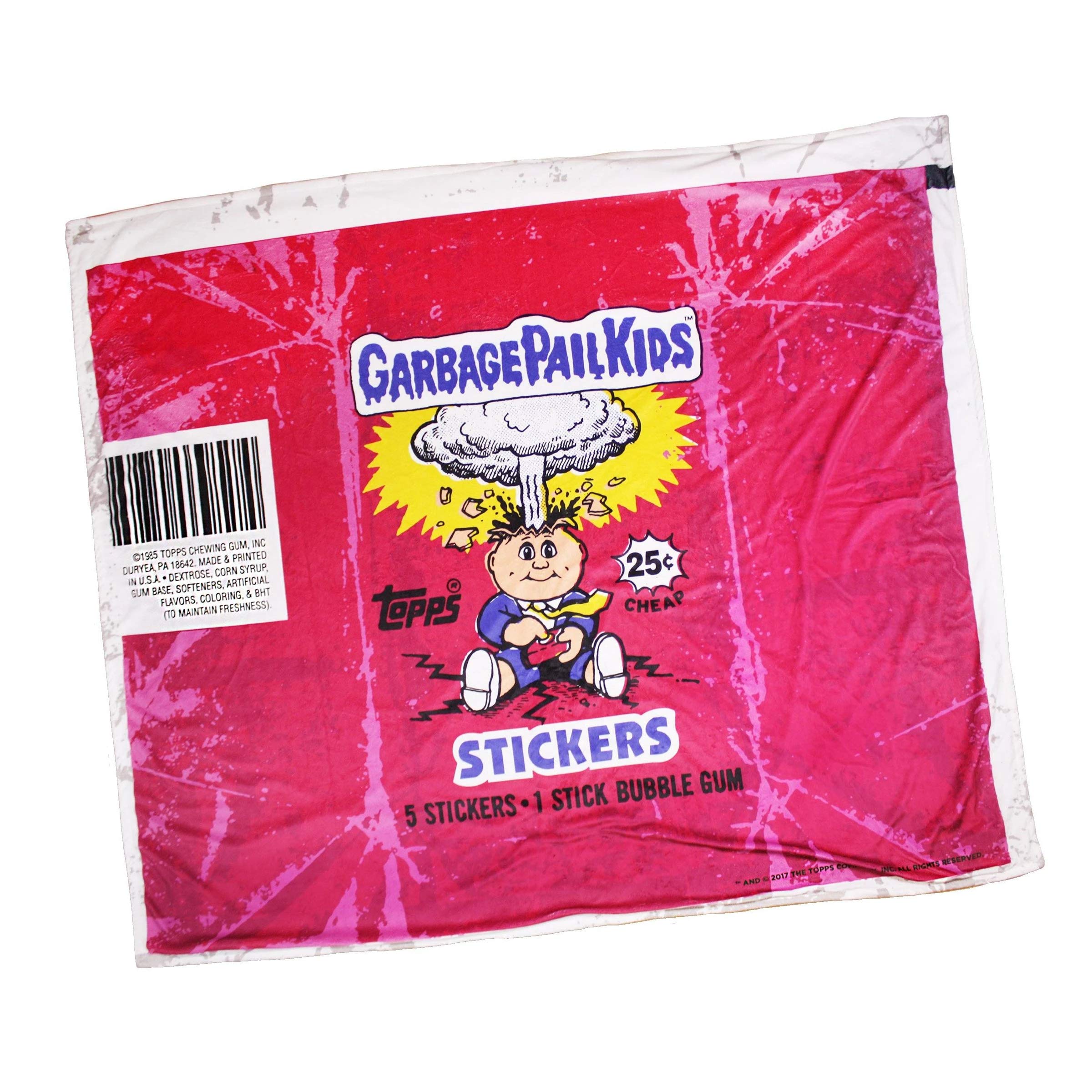 Garbage Pail Kids 60 inch x 50 inch Wax Wrapper Throw Blanket