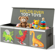 Offsets Extra Large Toy Box 40"x15"x16" Collapsible Dinosaur Toy