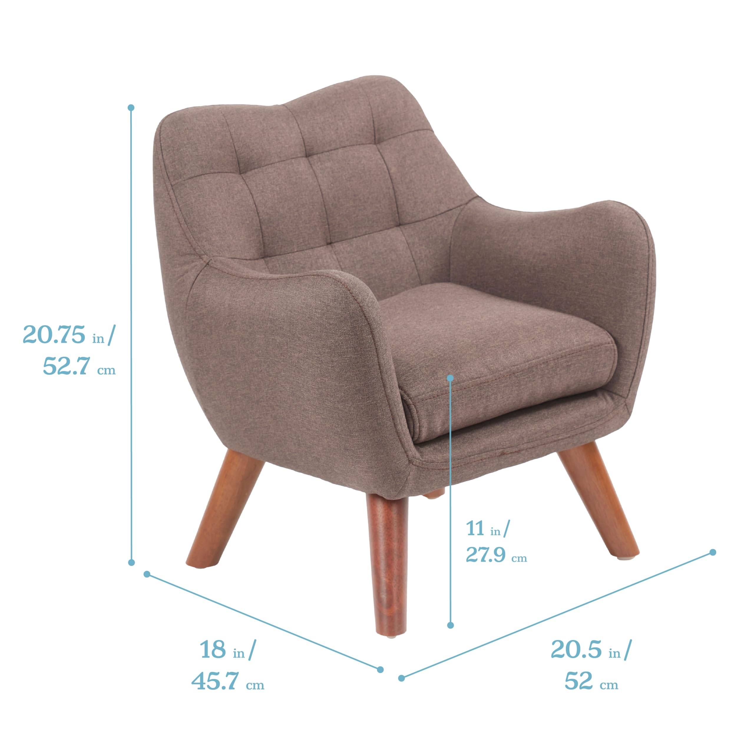 Kids Upholstered Armchair with Removable Legs