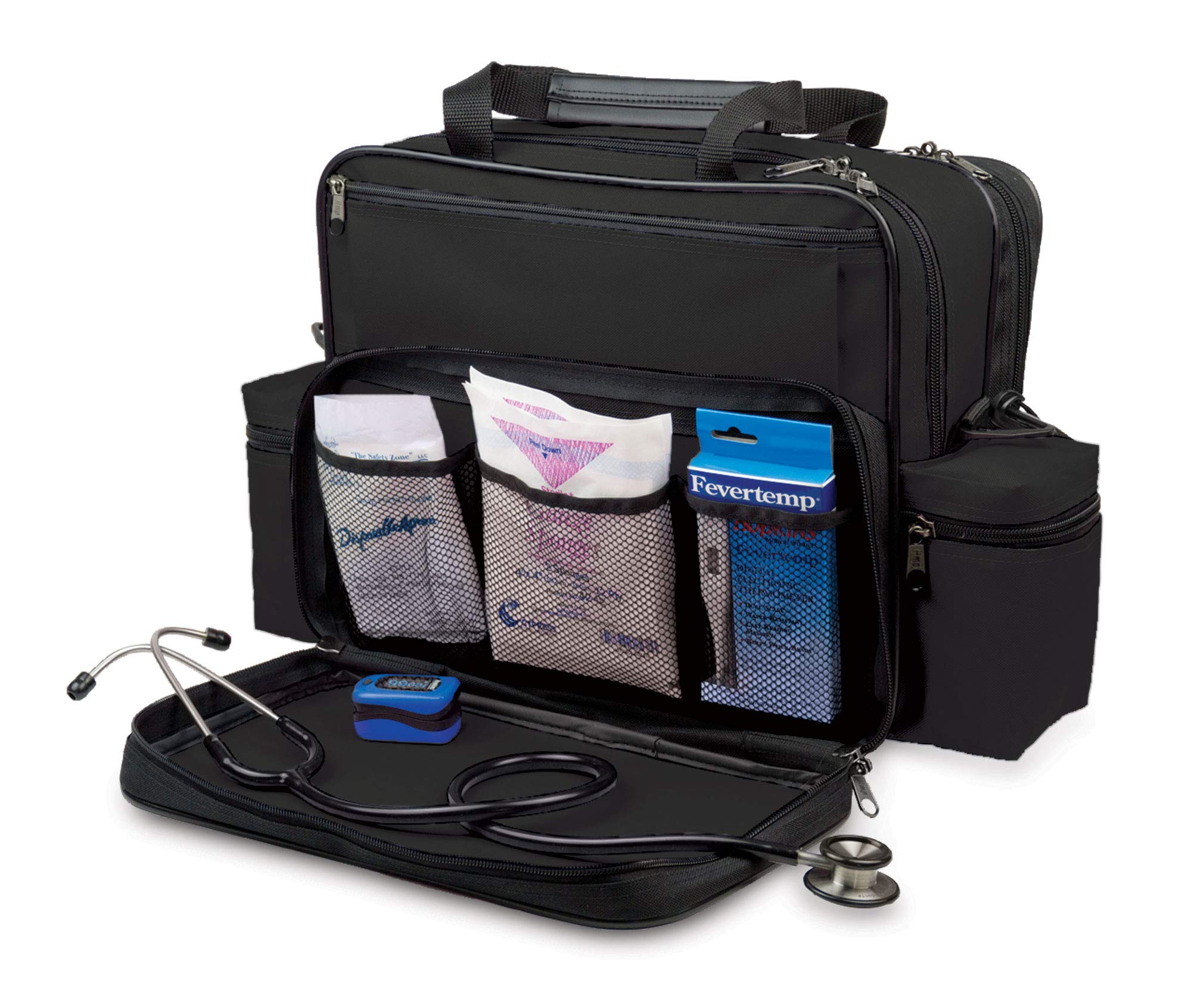 Home Health Shoulder Bag, 600D Waterproof Exterior, Large Storage Compartments