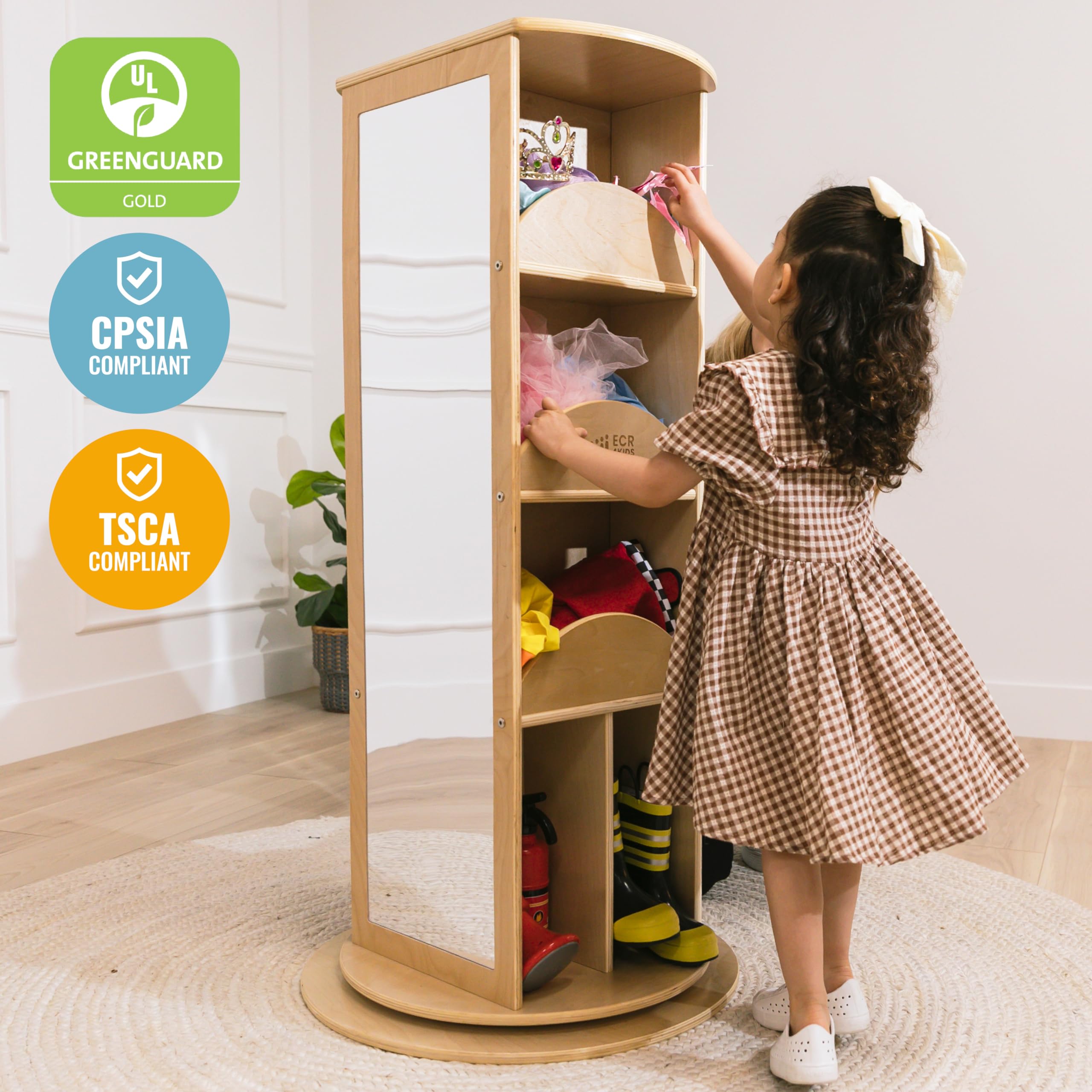Rotating Dress-Up Carousel Costume Organizer