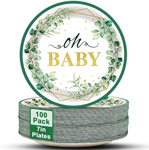 100pcs 7inch Red and White Plates Gingham Checkered Plaid Tableware Baby Shower