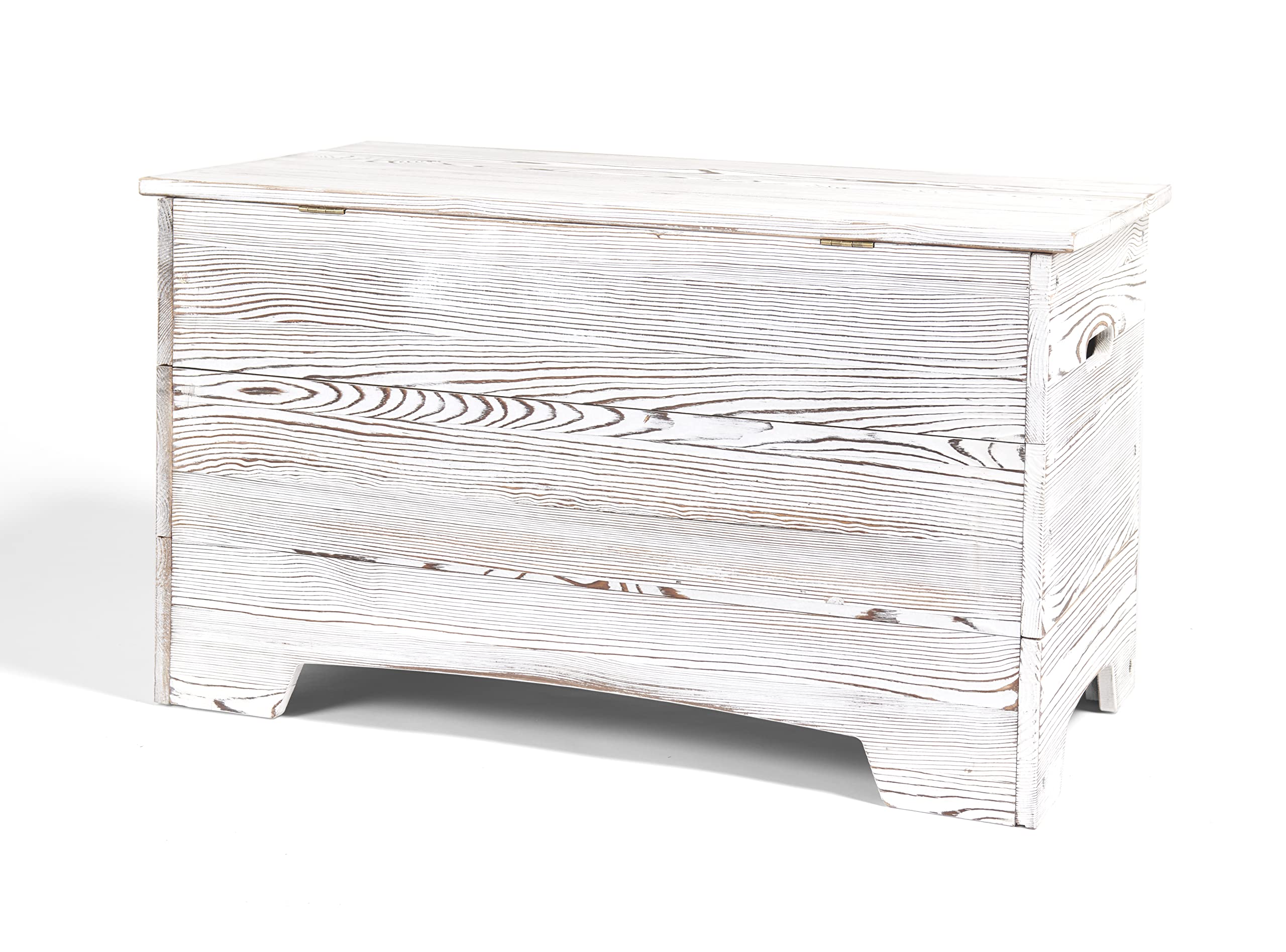 Farmhouse Solid Wood Toy Box - Rustic Storage Chest with Reversible