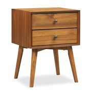 Edgemod Mid-Century Modern Nightstand – Solid Wood Bedside