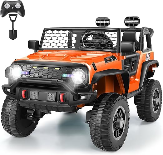 24V Ride on Truck for Kids 4-8 with Remote Control, Kids 2 Seater Electric Car