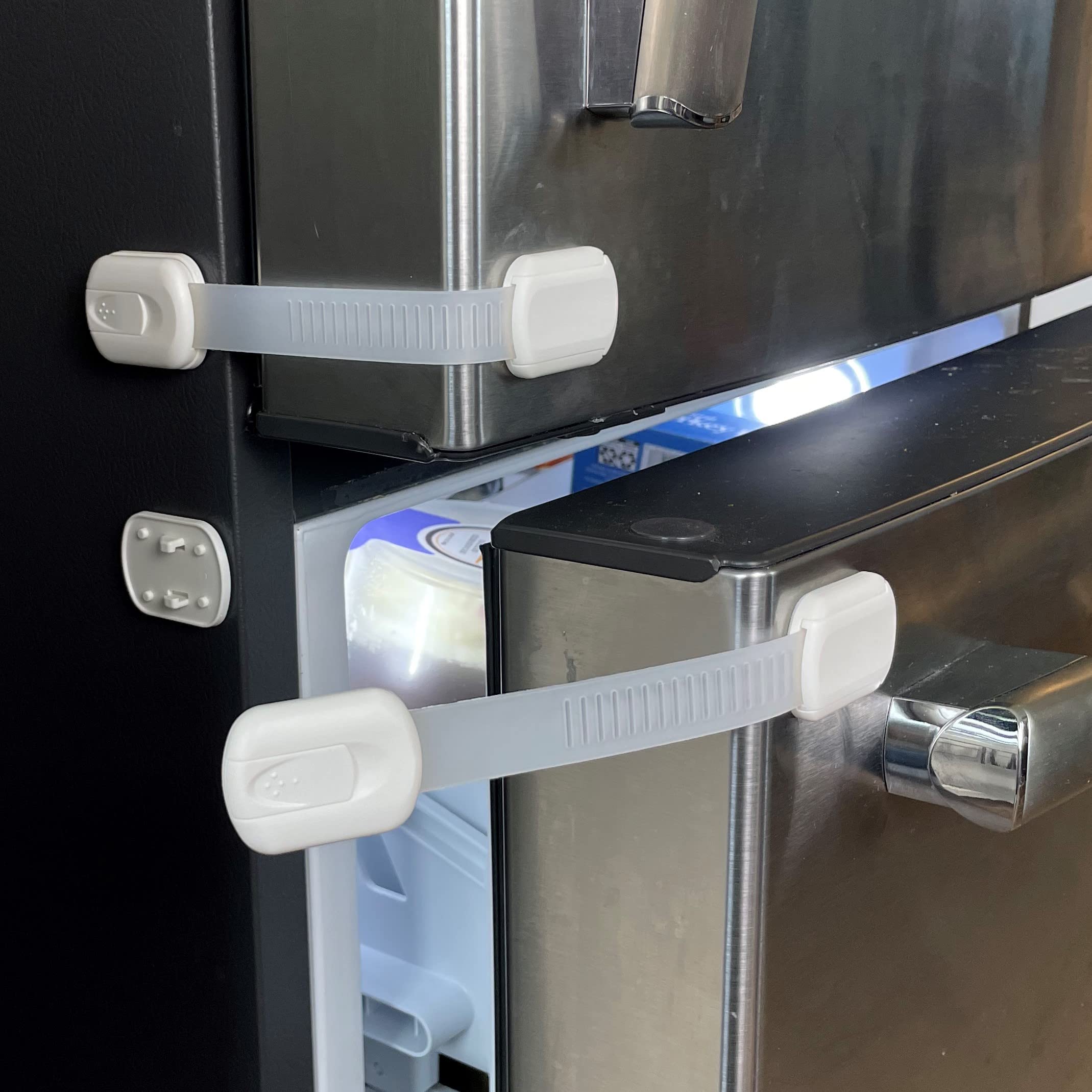Baby Proofing Cabinet Locks - Childproofing Adjustable Multi Use Straps Latches