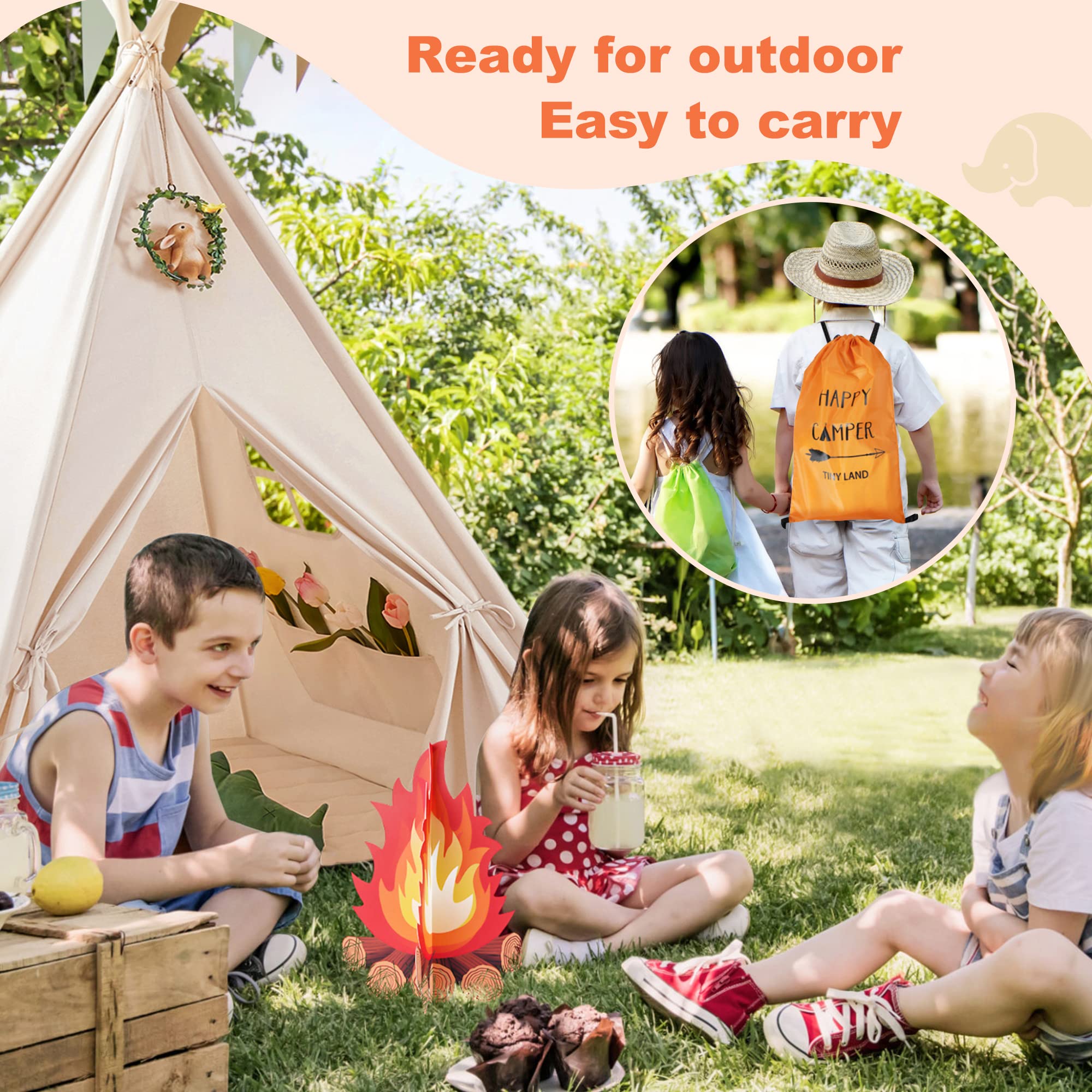 Kids Teepee Tent with Star Lights and Accessories