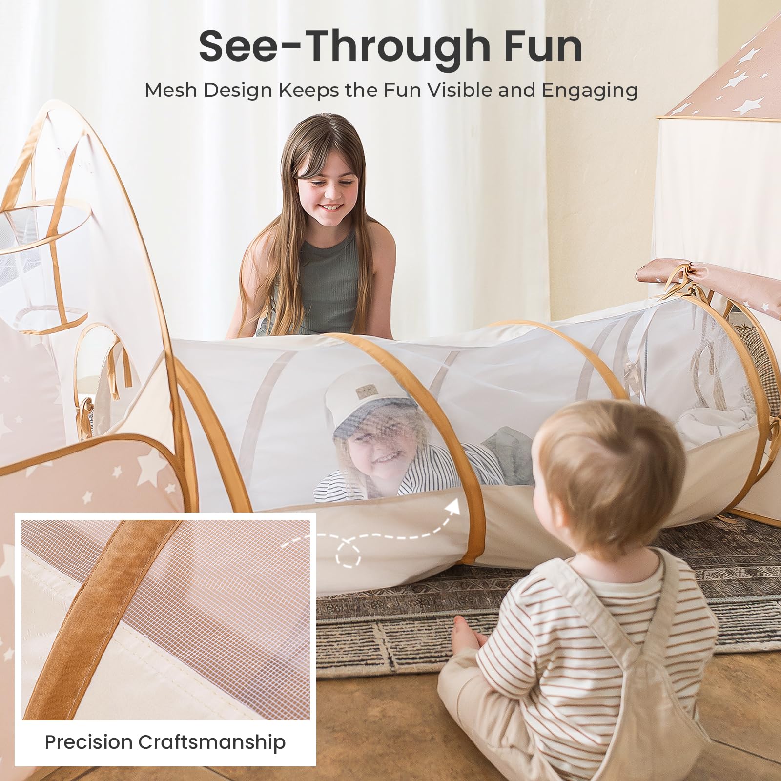 Kids Play Tent with Tunnel and Ball Pit