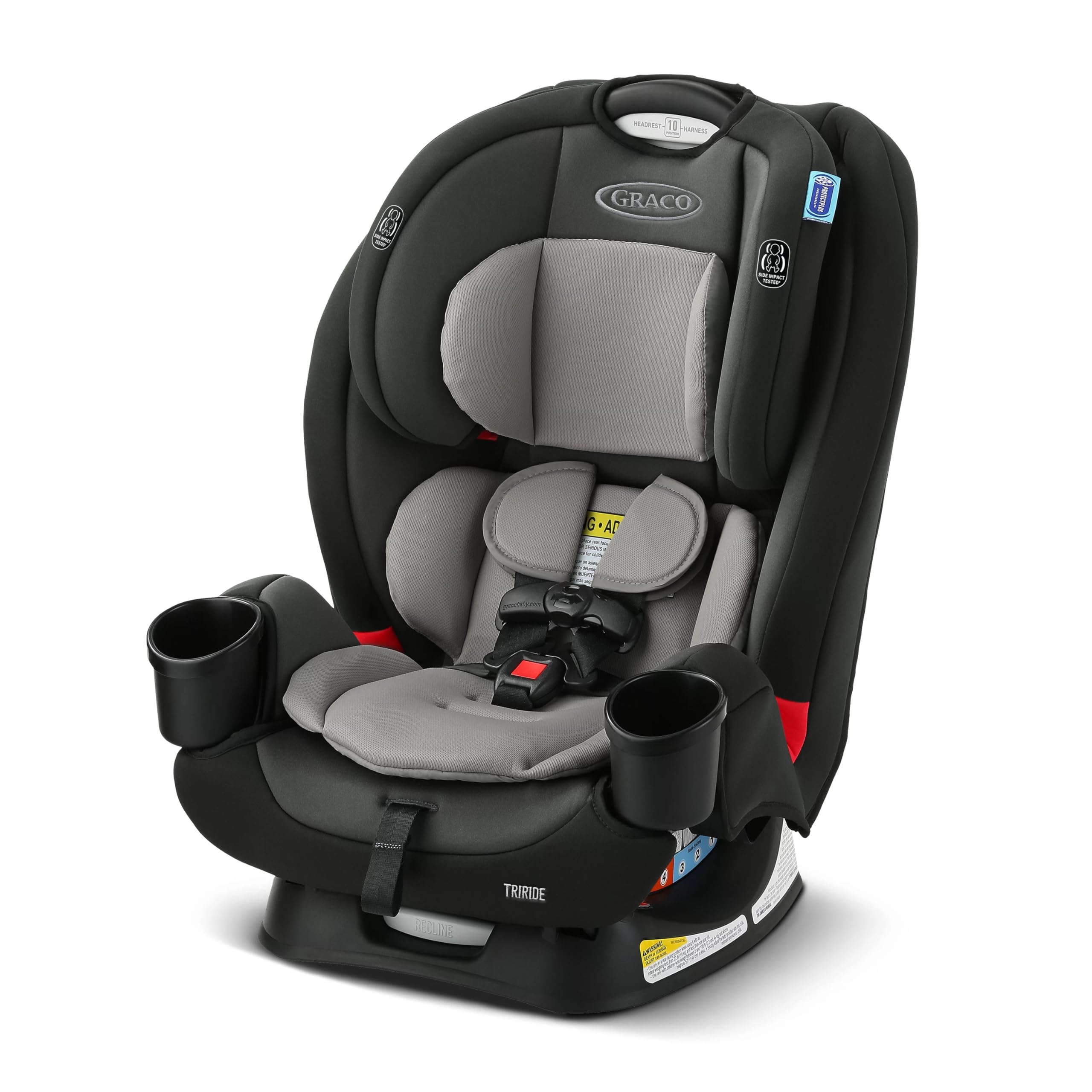 TriRide 3-in-1 Convertible Car Seat - Highback Booster, Forward & Rear