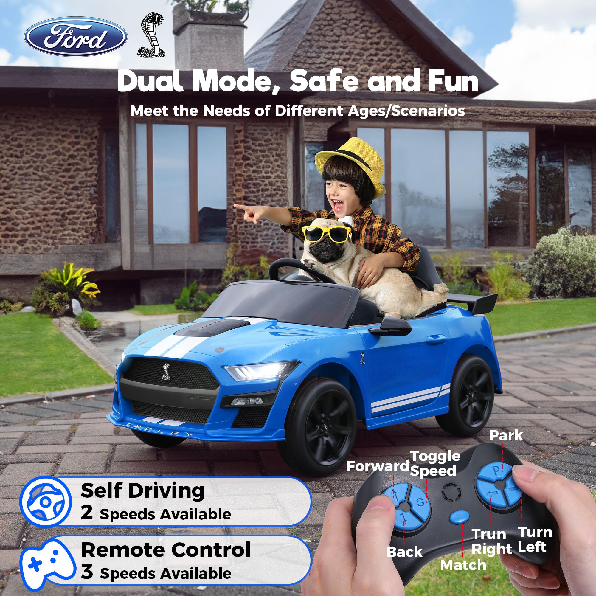 12V Electric Ride-On Car for Kids with Remote Control