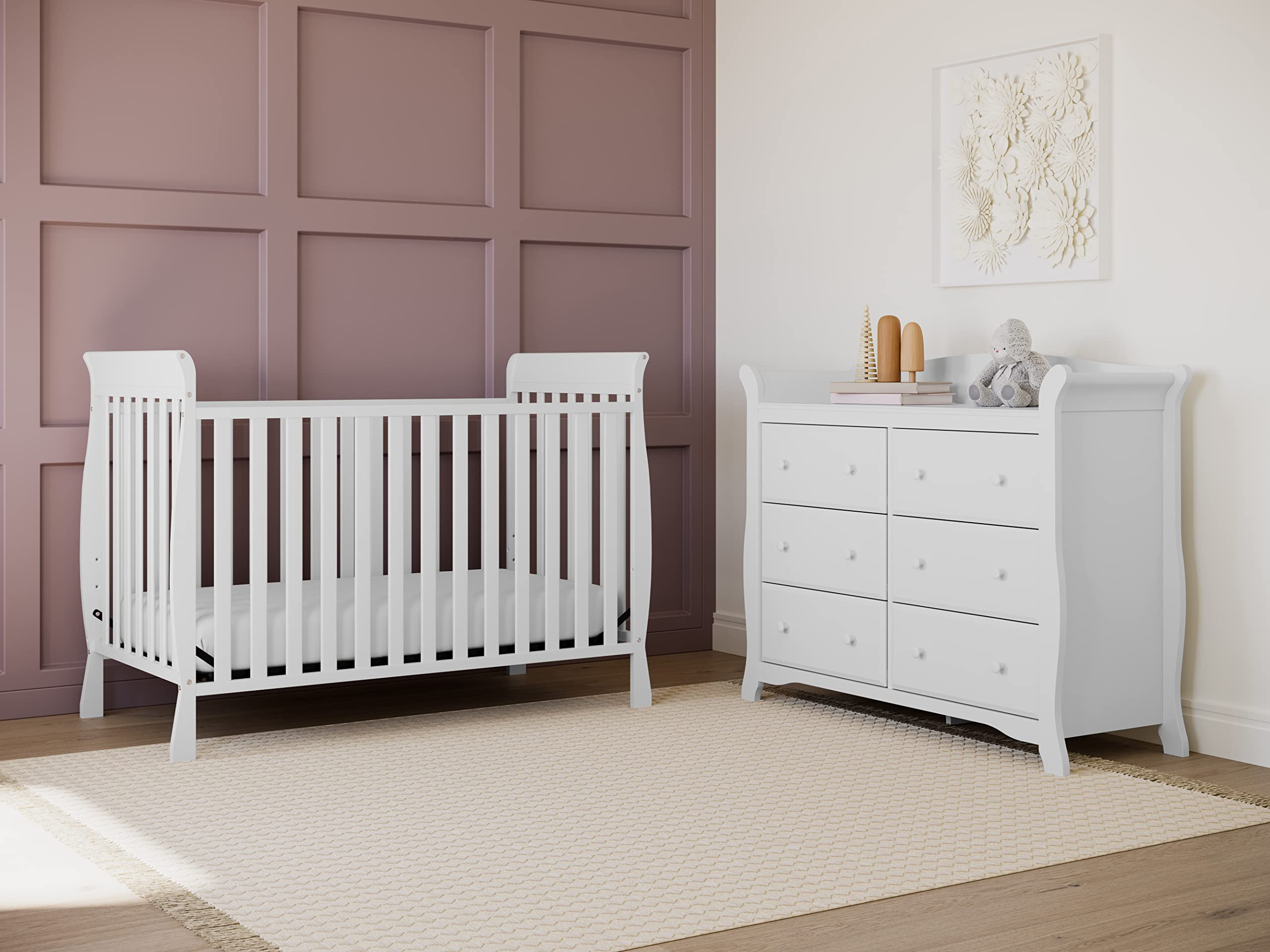 Avalon 6 Drawer Double Dresser (White) – Dresser for Kids Bedroom