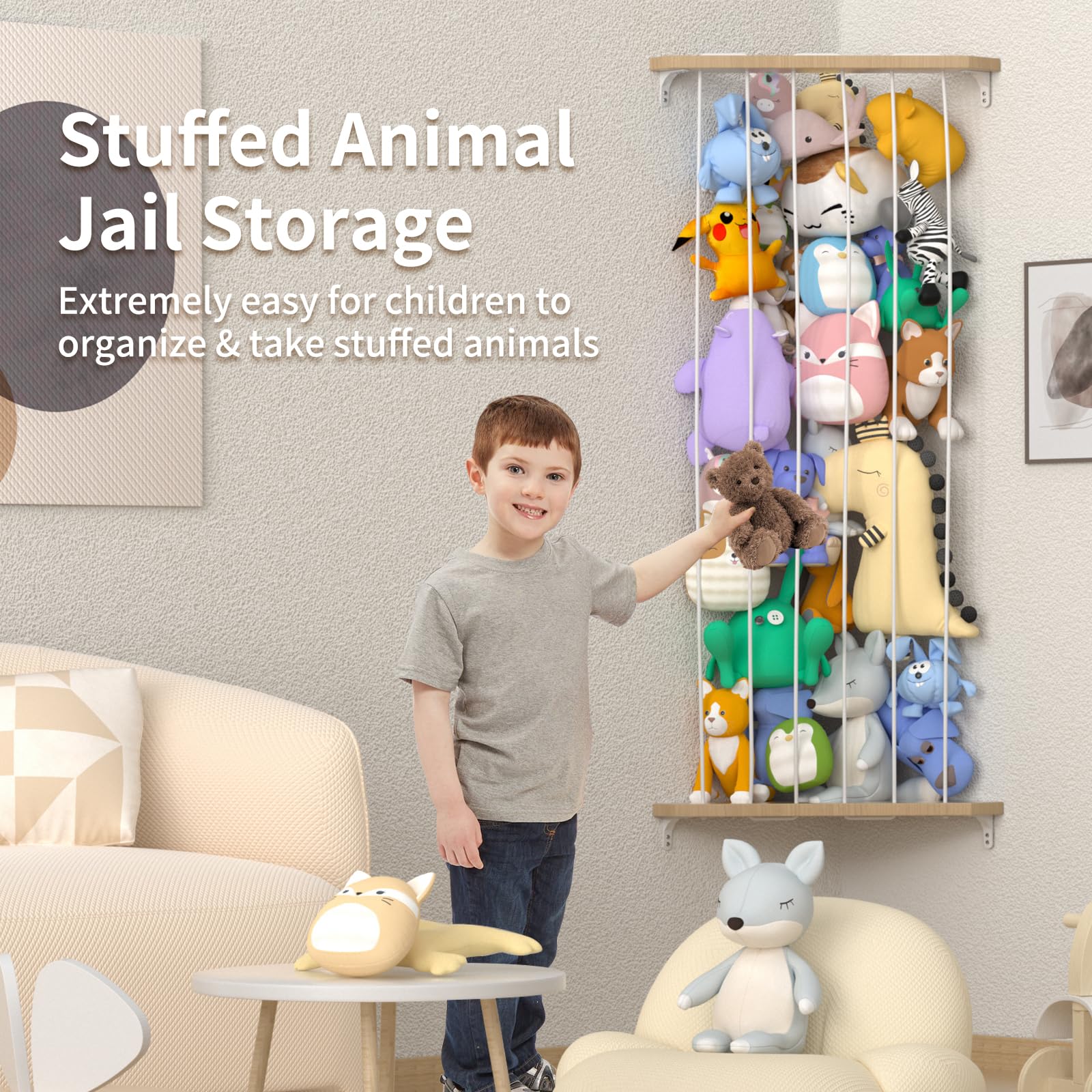 Corner Stuffed Animal Storage Organizer