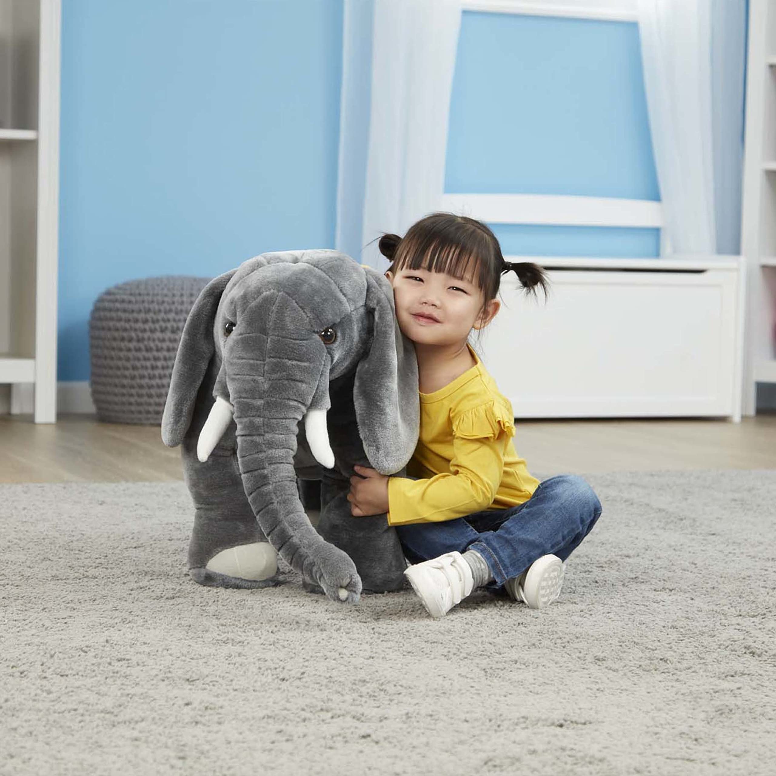 Giant Elephant - Lifelike Stuffed Animal (Over 3 feet Long)
