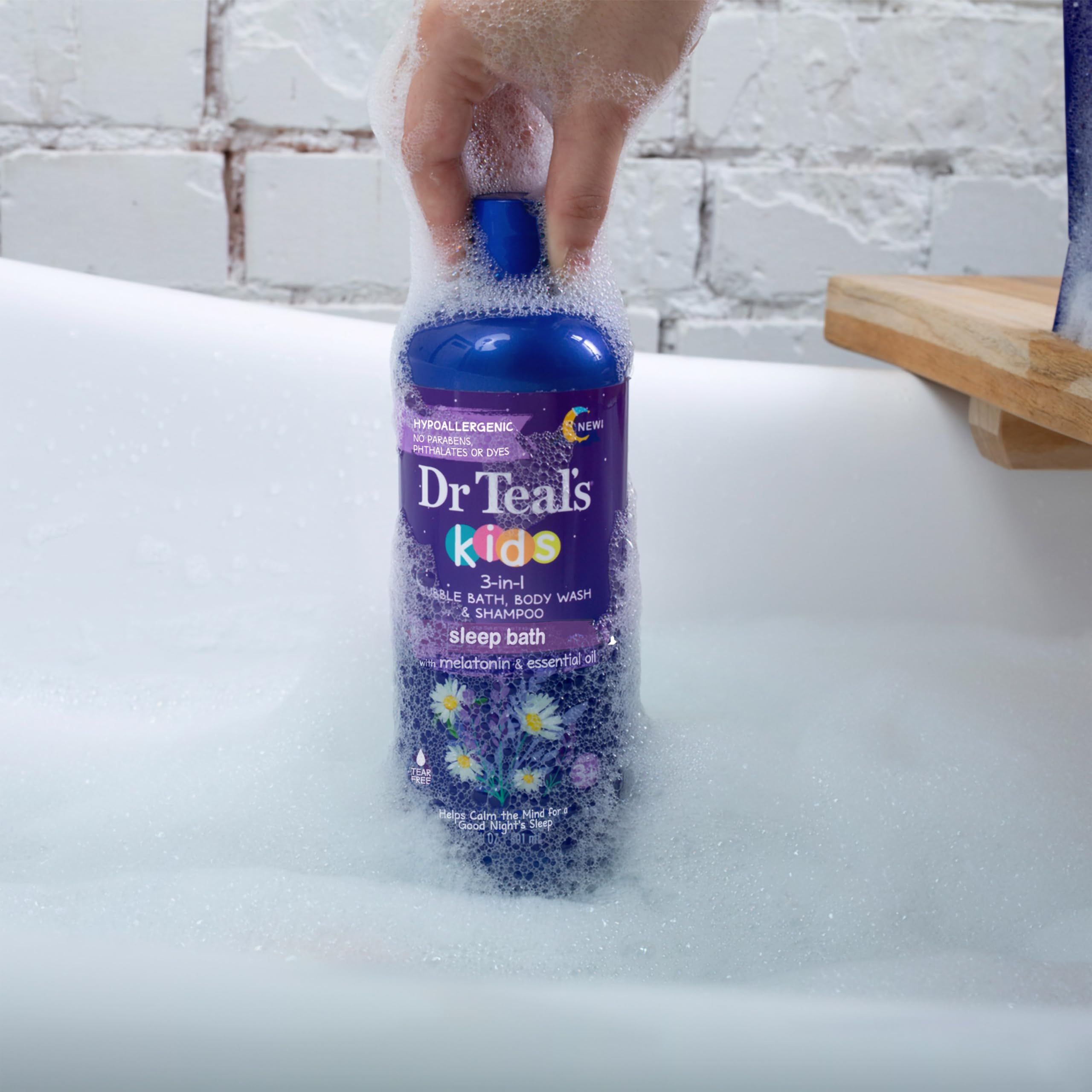 Kids 3-in-1 Sleep Bath: Bubble Bath, Body Wash & Shampoo