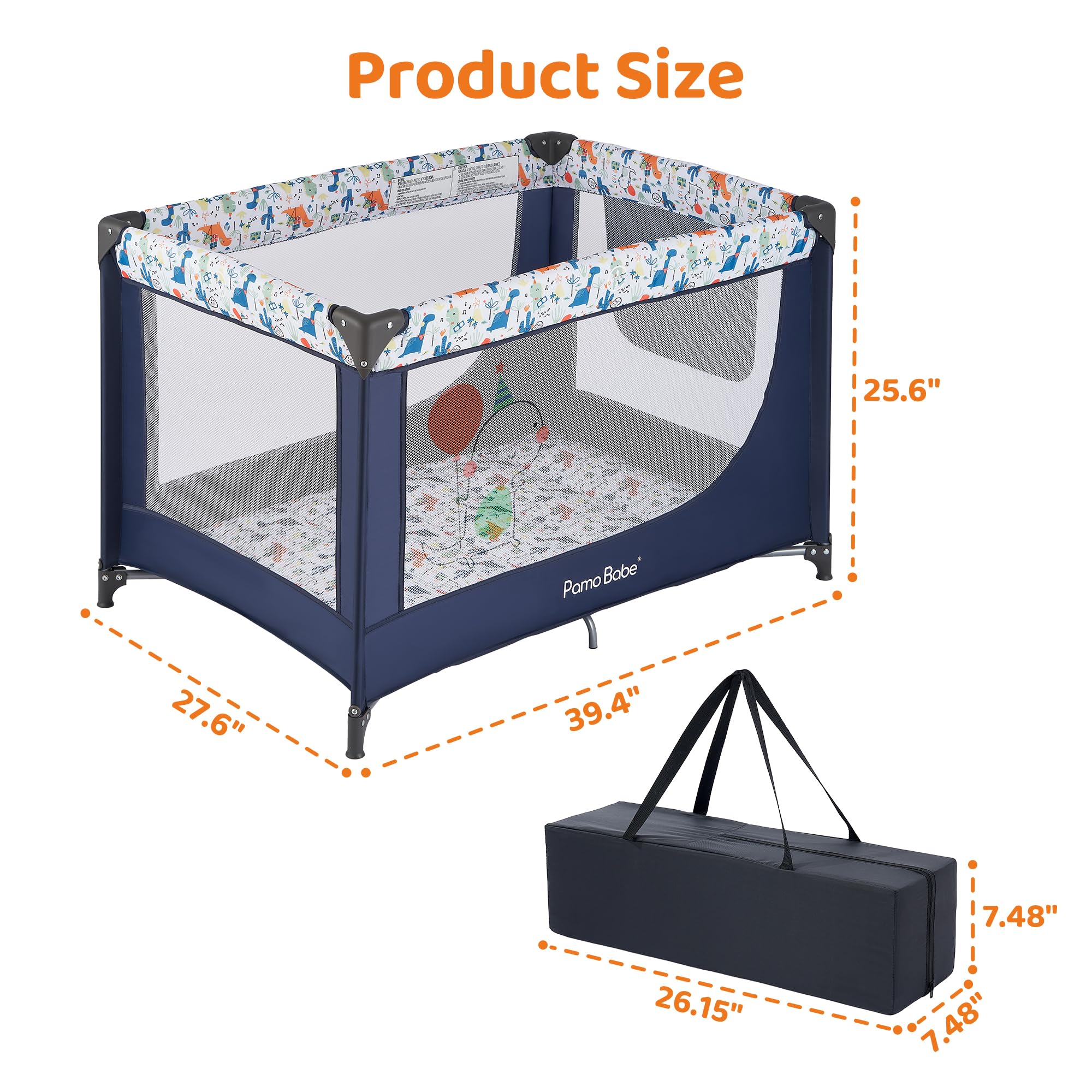 Portable Baby Travel Crib with Mattress