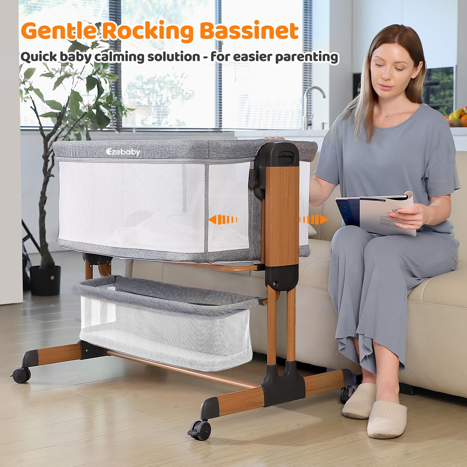 3-in-1 Baby Bassinet with Rocking Feature