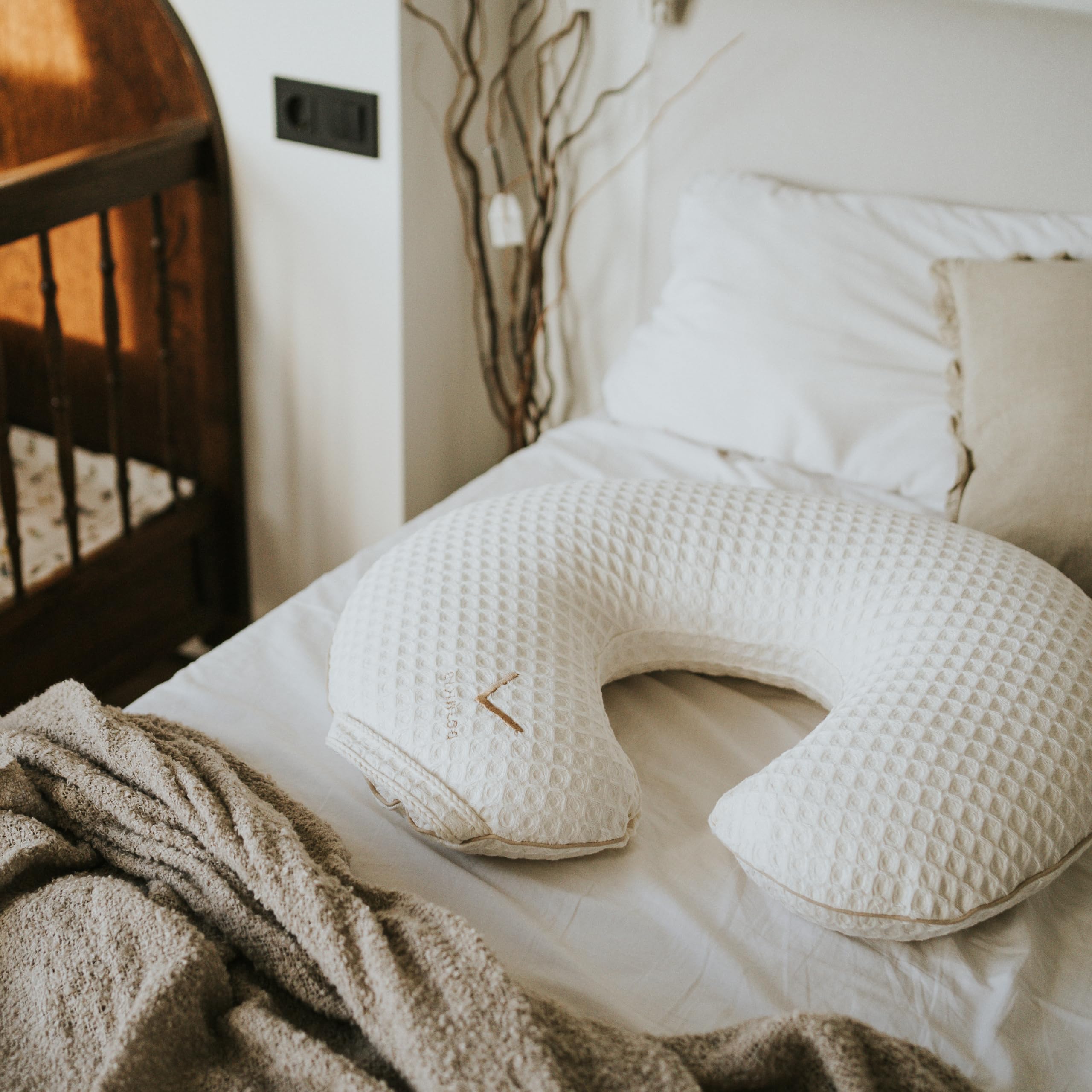 Nursing Pillow with Cover • Premium Quality 100% Cotton Oeko-Tex