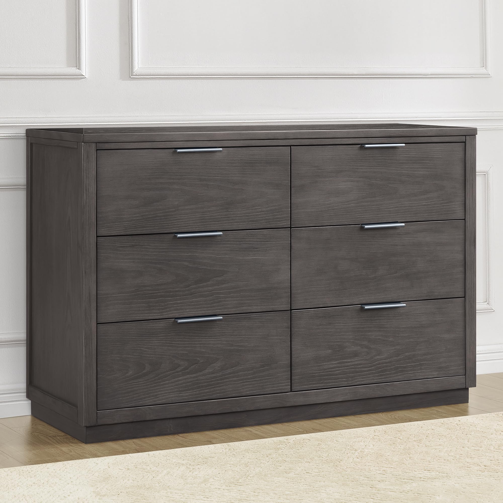 Forever 6 Drawer Dresser, Fully Assembled - Naturals Collection, Rustic Grey