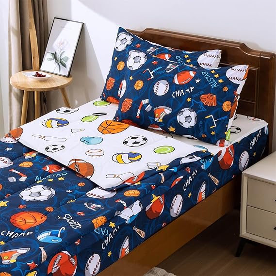 Rainbow Flowers Theme Durable Zipper Bedding for Kids Boys Girls