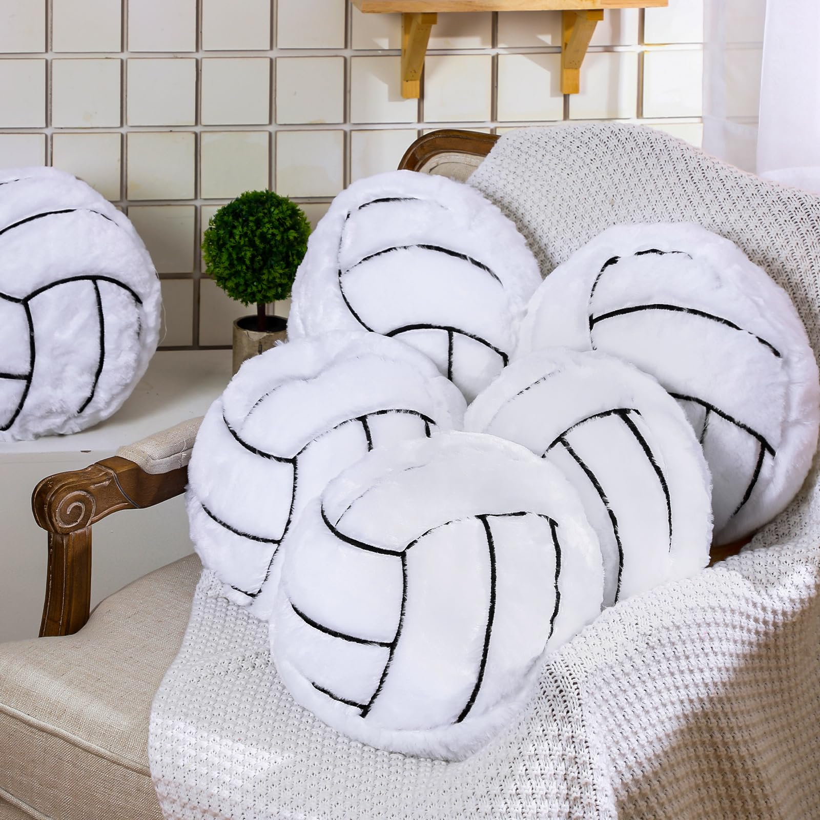 Volleyball Pillow Sports Pillows Volleyball Plush Pillow Sport Theme Fluffy Stuffed