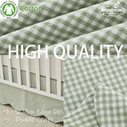 Vintage Green Toile Crib Bedding Set