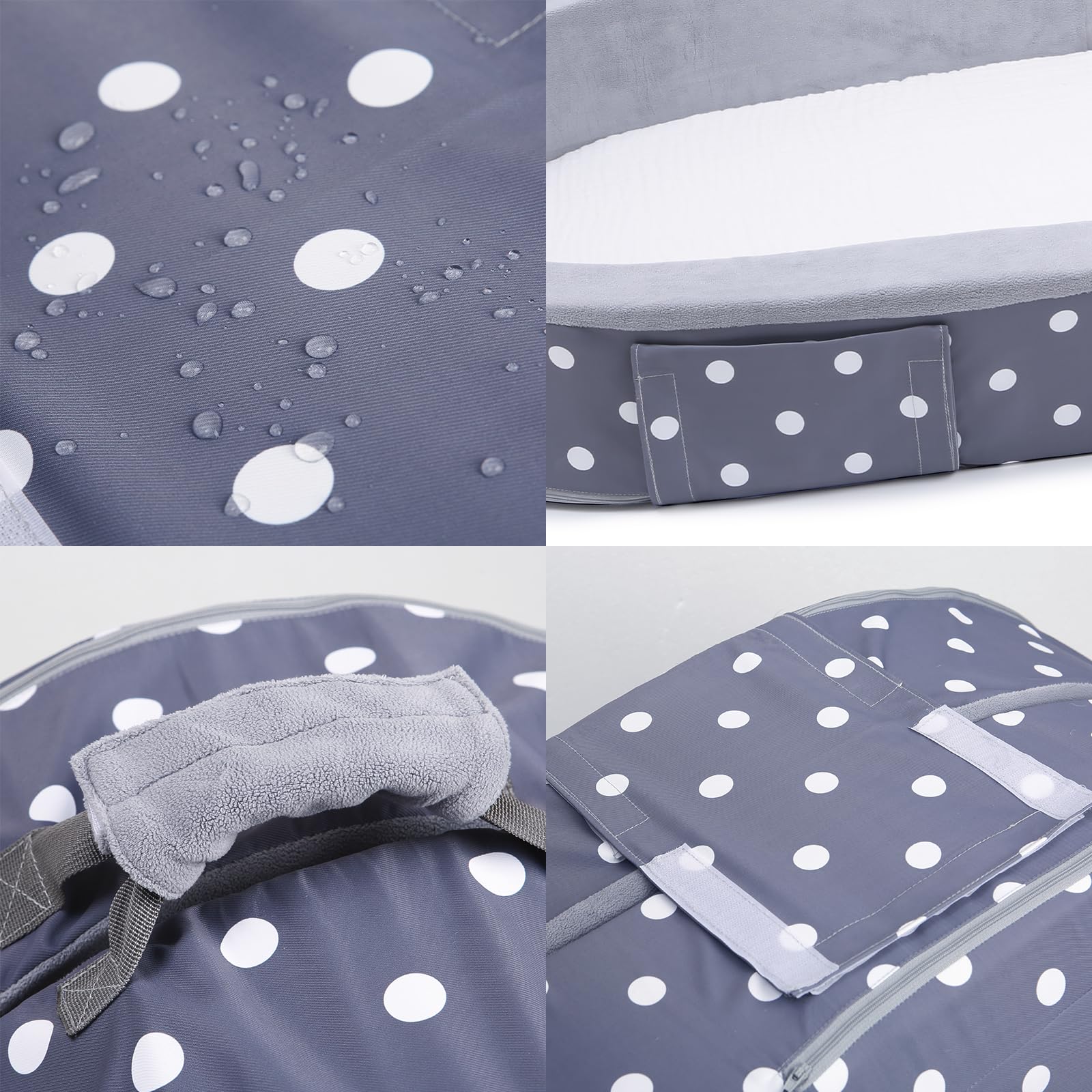 Portable Foldable Toddler Travel Bed with Sides