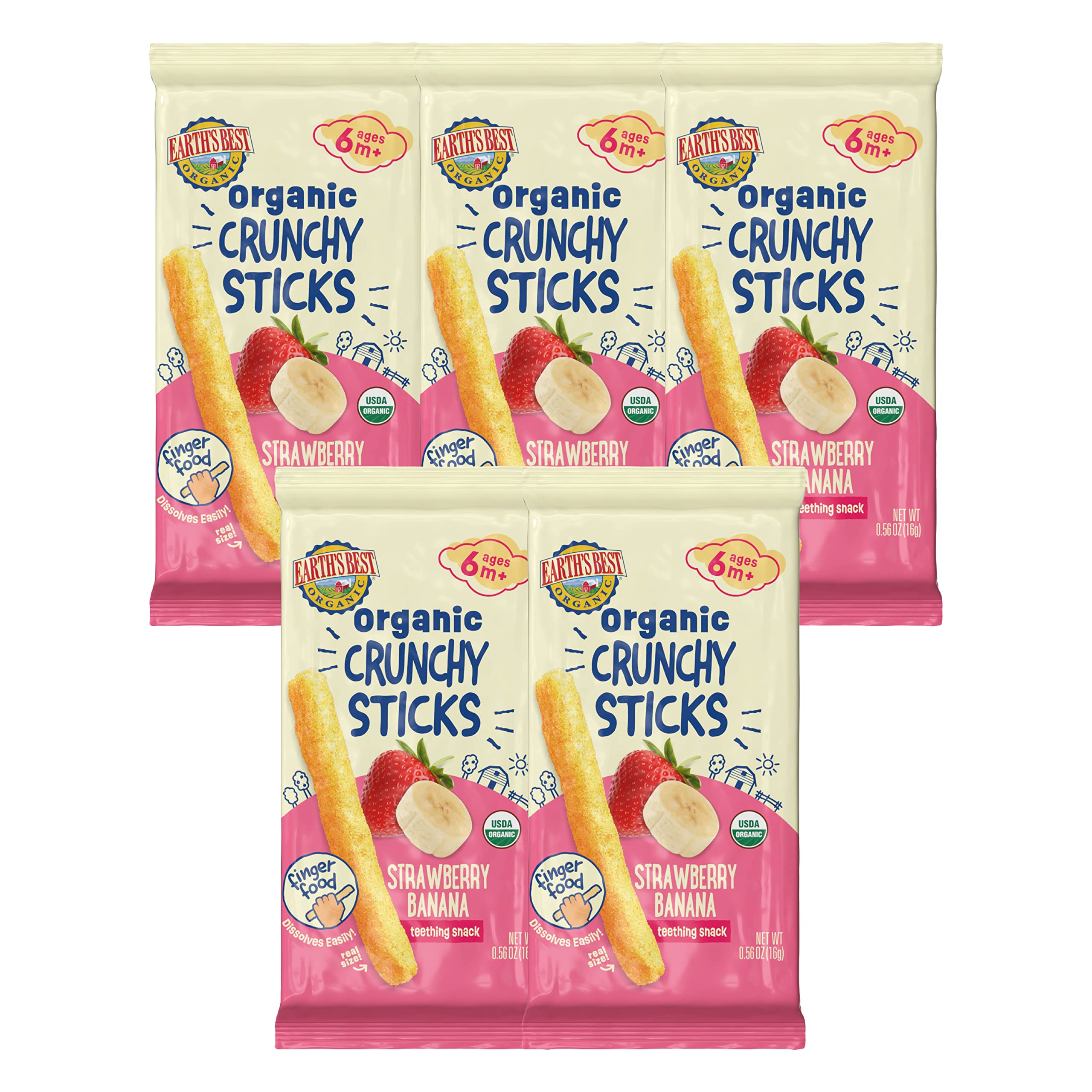 Organic Baby Food, Dissolvable Teething Snack for Babies 6 Months and Older