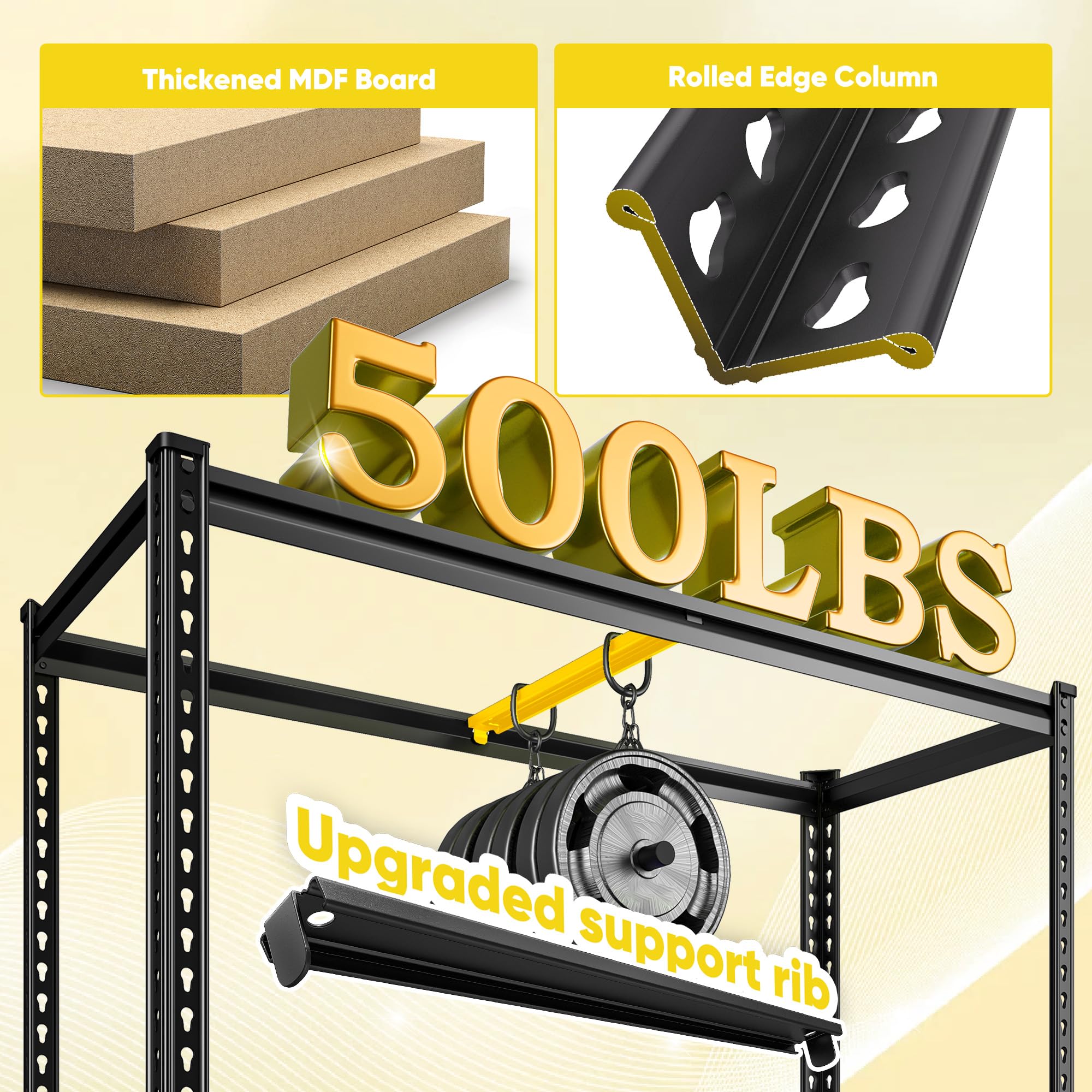 5-Tier Heavy Duty Metal Garage Shelving Unit