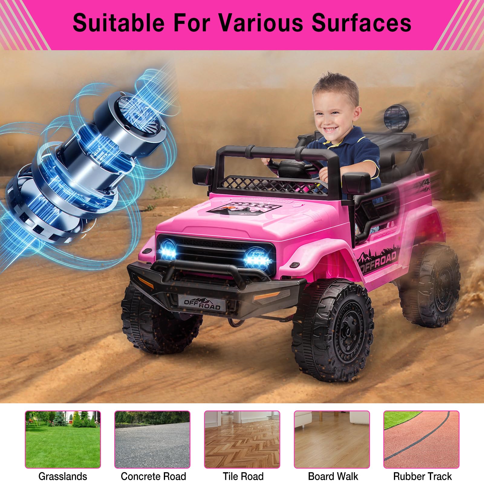 12V Kids Ride-On Truck with Remote Control