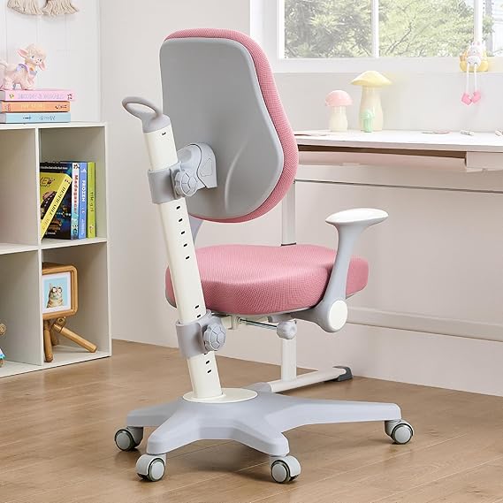 Kids Desk Chair, Adjustable Height & Seat Depth Study Chair with Lumbar