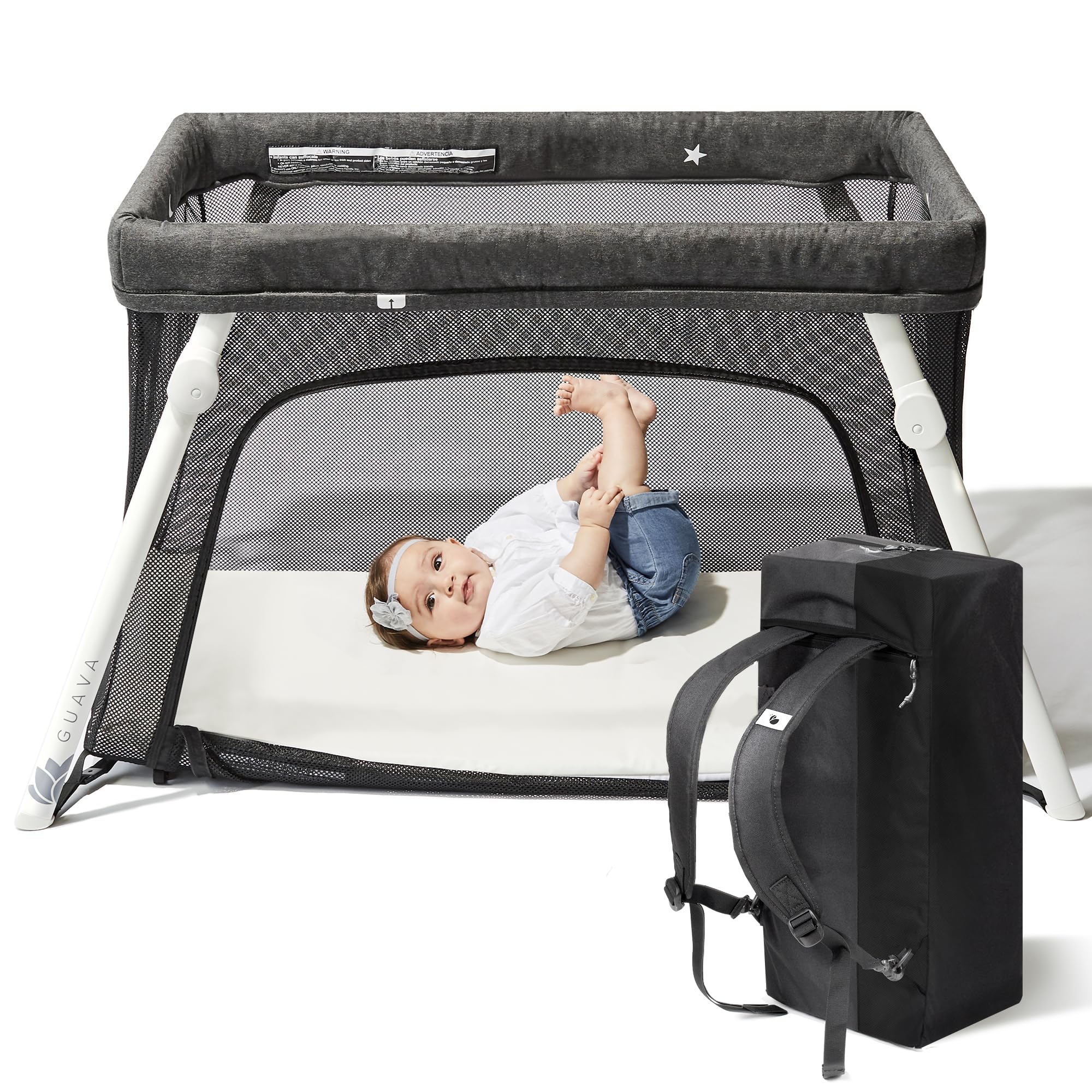 Guava Lotus Travel Crib with Lightweight Backpack