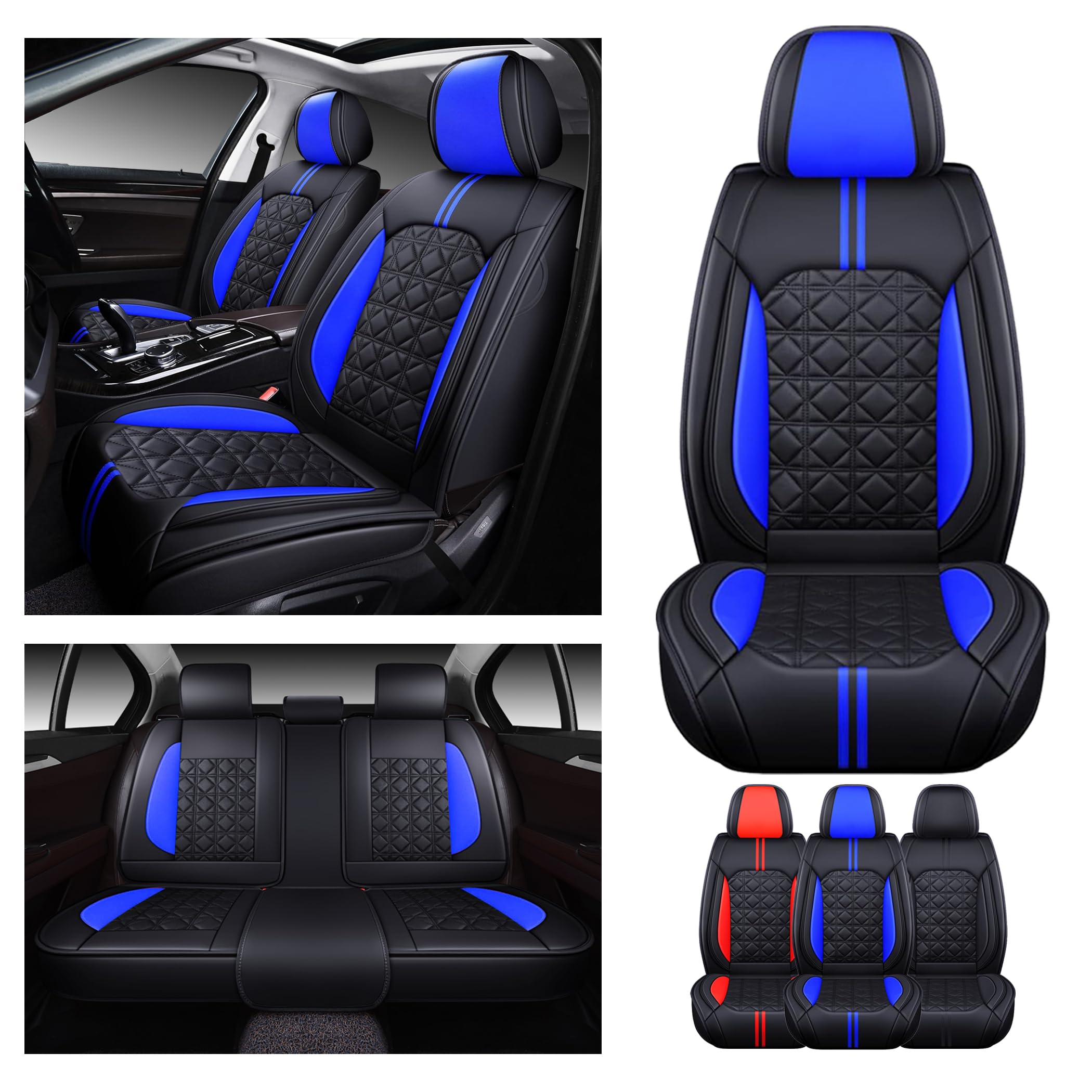 Car Seat Covers Premium Waterproof Faux Leather Cushion Universal Accessories