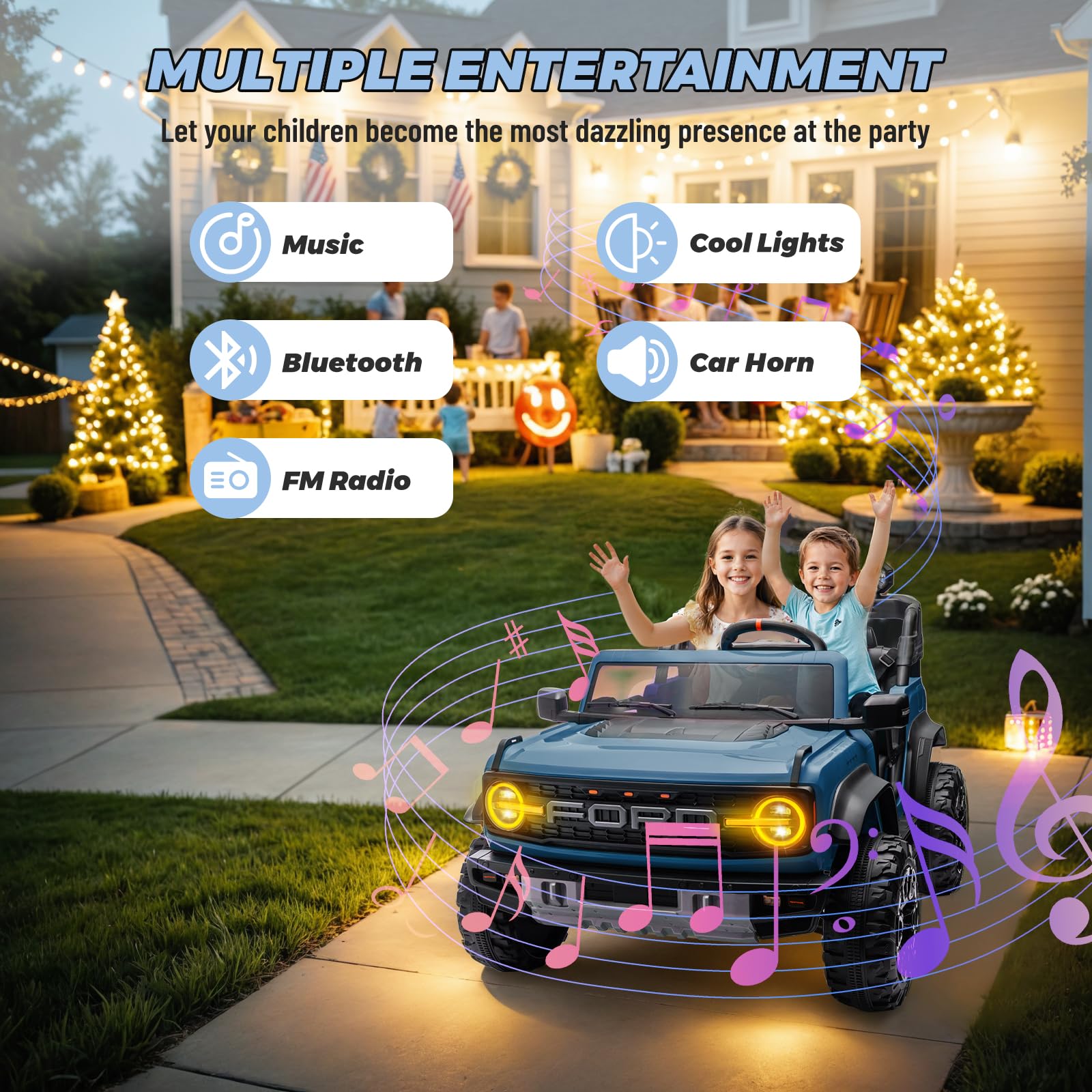 24V 2-Seater Electric Ride-On Truck for Kids