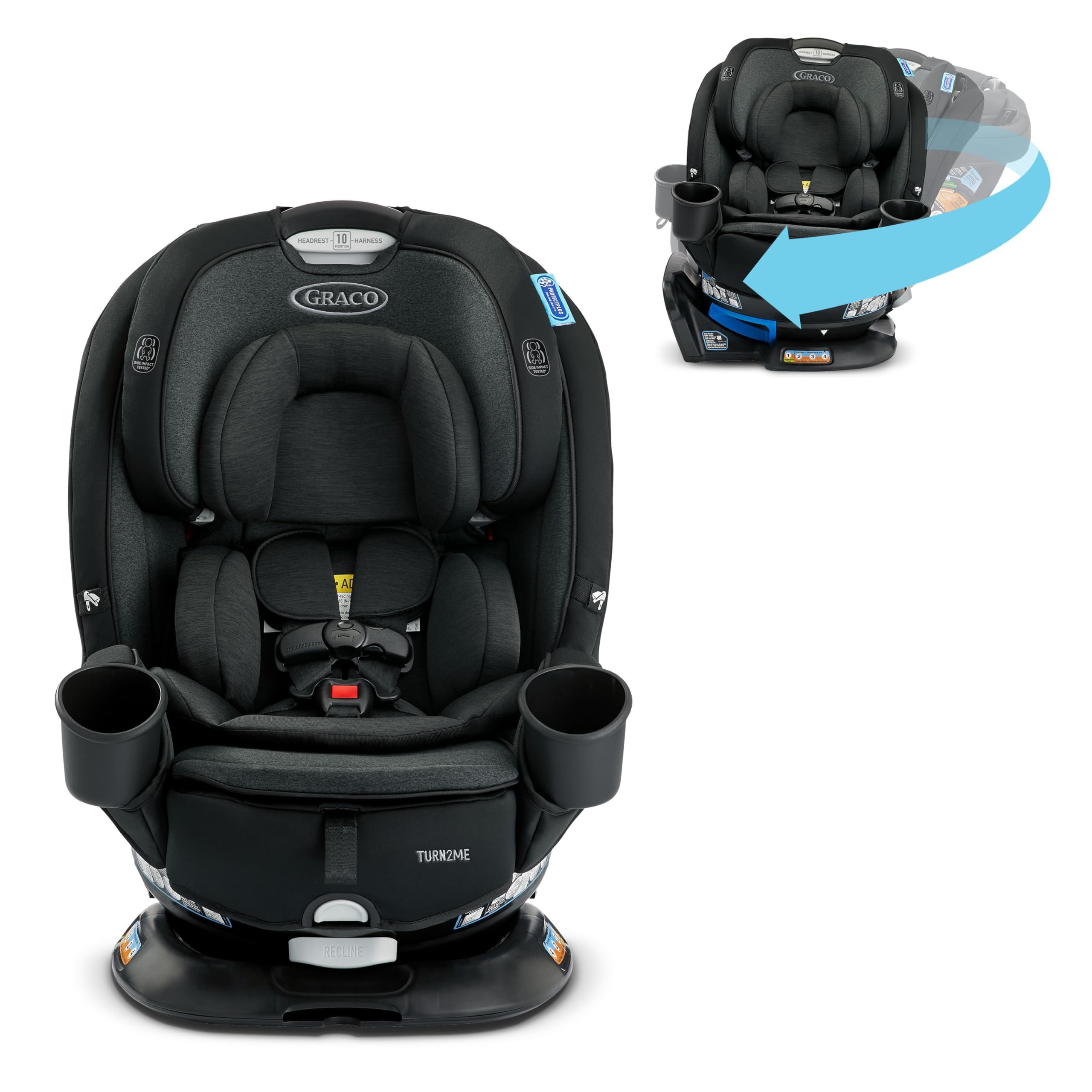 Convertible Car Seat, Rotating Seat feature, with Rear-Facing