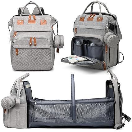 Diaper Bag Backpack with Changing Station, Large Diaper