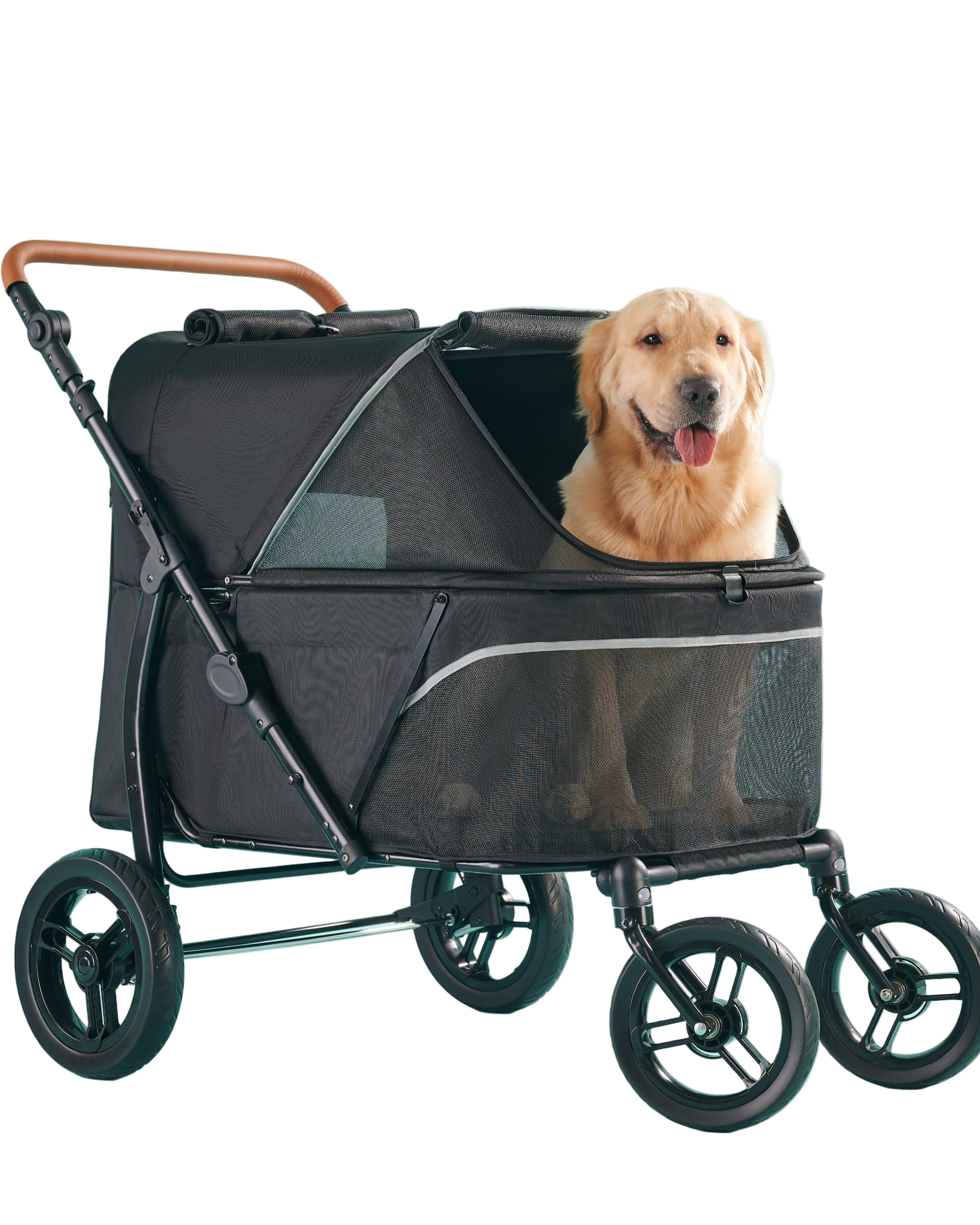 Pet Stroller for Large Dogs up to 110lbs, Large Pet Stroller for Multiple Pets, All-Terrain