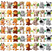48 Pack Mini Plush Animals Toys Set 4.7 Inch Stuffed Animal Keychain Small Goodie