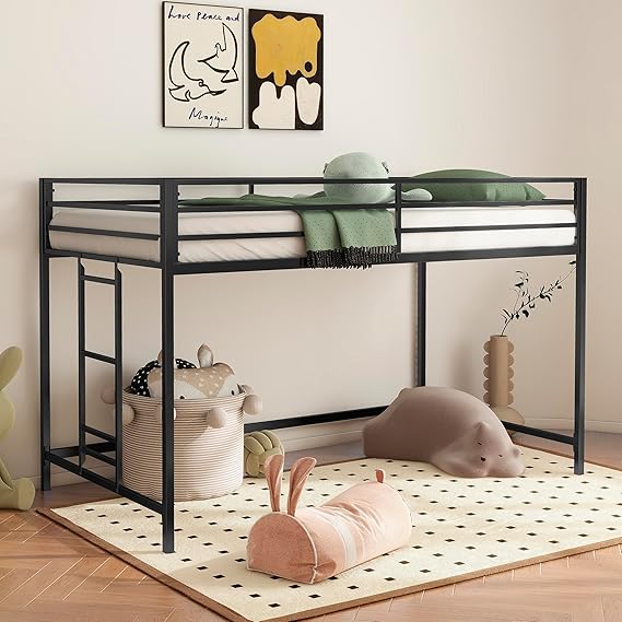 Twin Size Low Loft Bed for Kids,Kids Loft Bed Twin Size