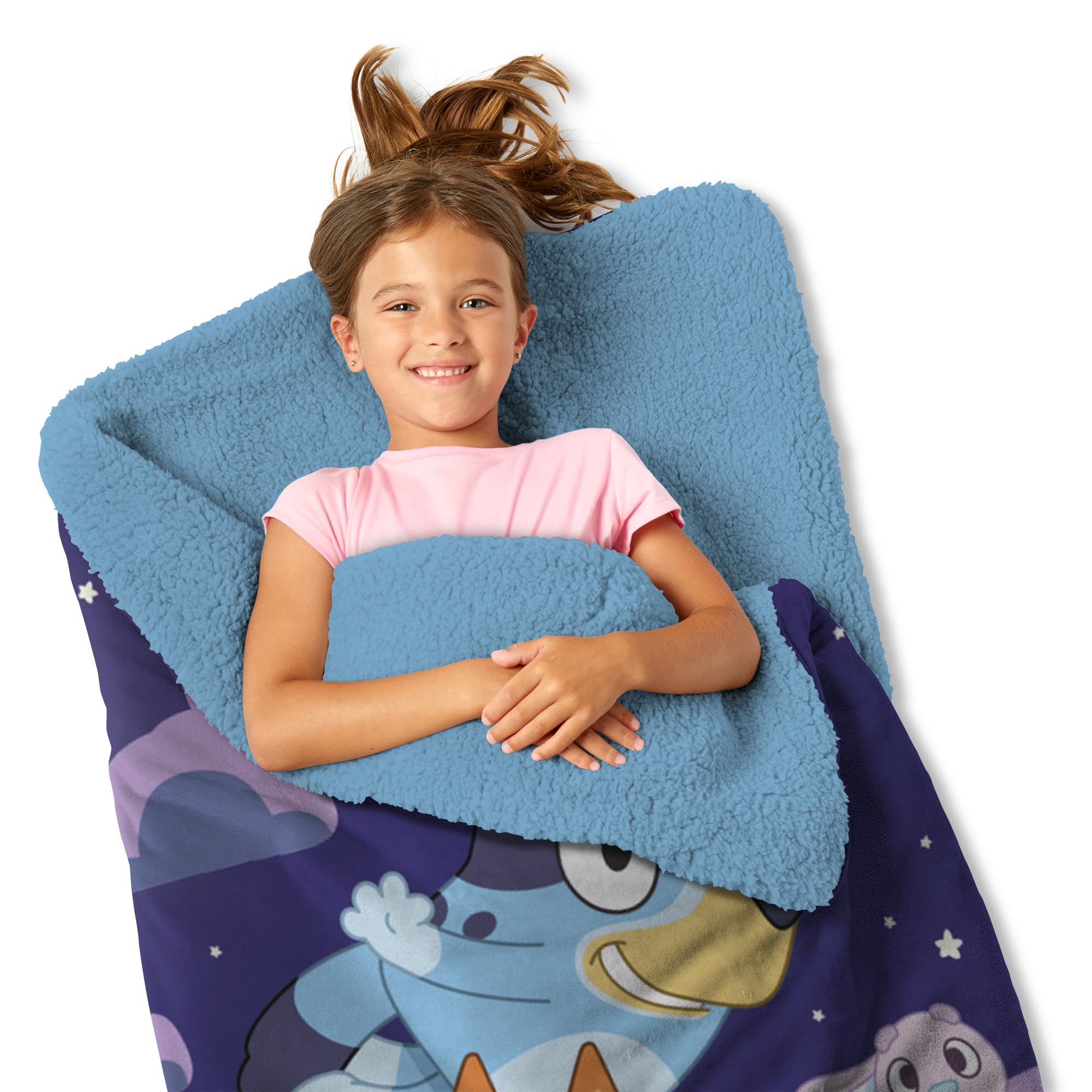 Bluey Slumber Bag with Silk Touch Blanket - Bluey Toys for Boys and Girls