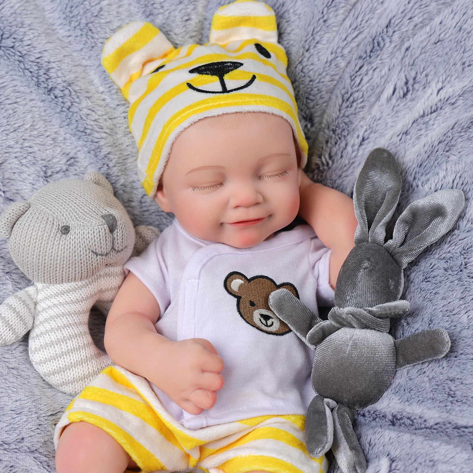 Lifelike Reborn Baby Dolls 16'' (Weight 4 lb) Full Platinum Silicone Reborn Baby