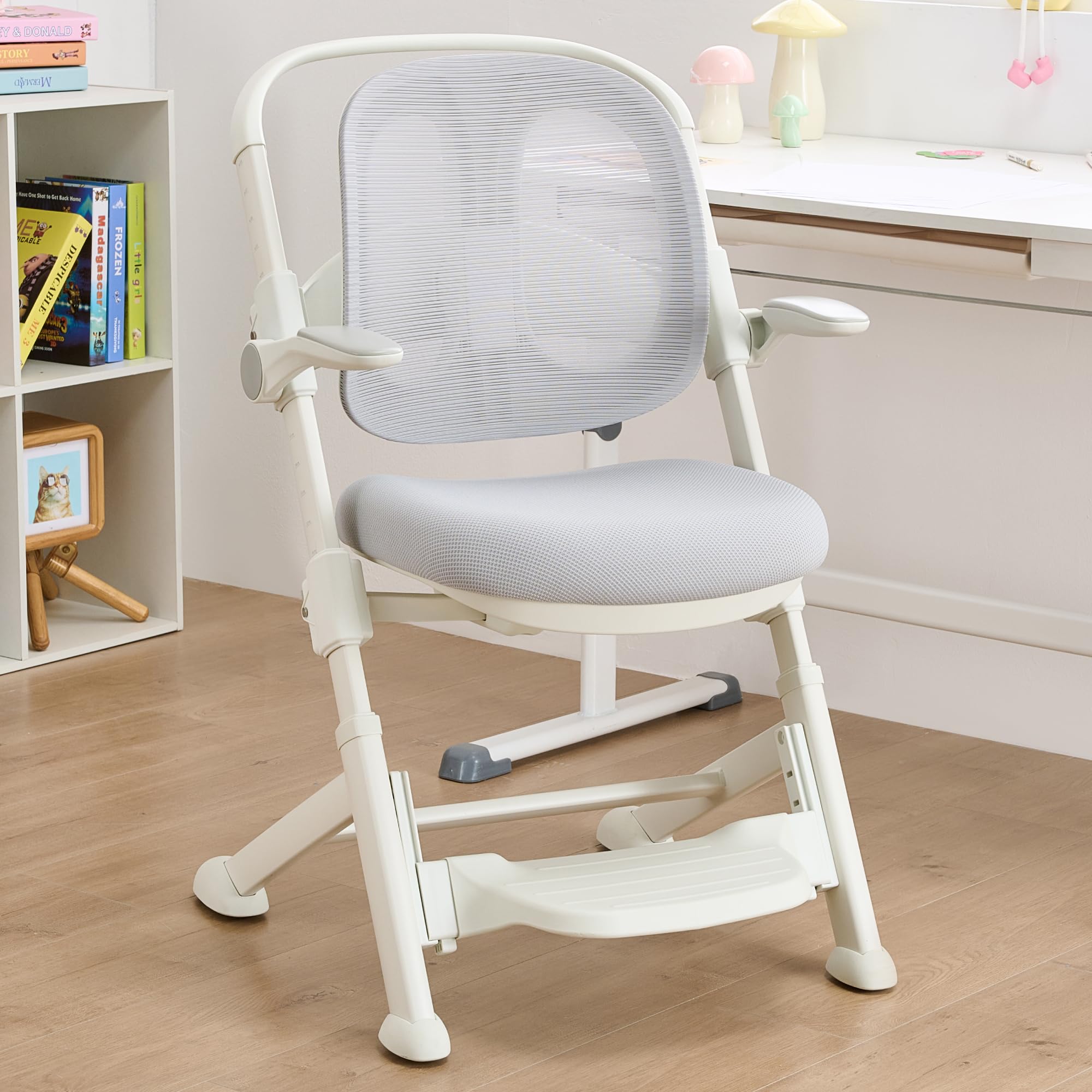 Ergonomic Kids Desk Chair with Adjustable Footrest