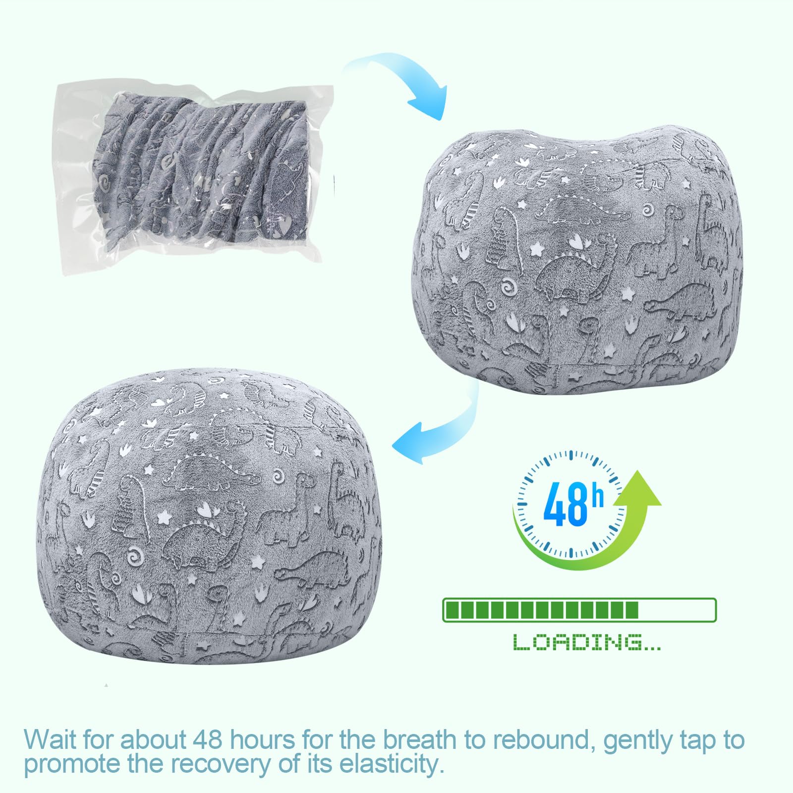 Convertible Dinosaur Bean Bag Chair for Kids