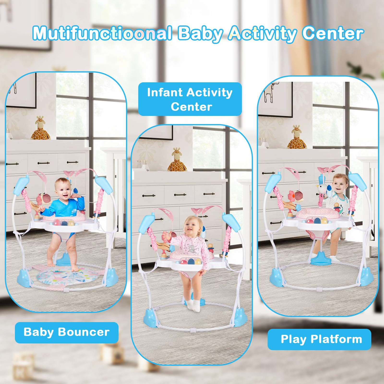 3-in-1 Baby Activity Center with Music and Lights