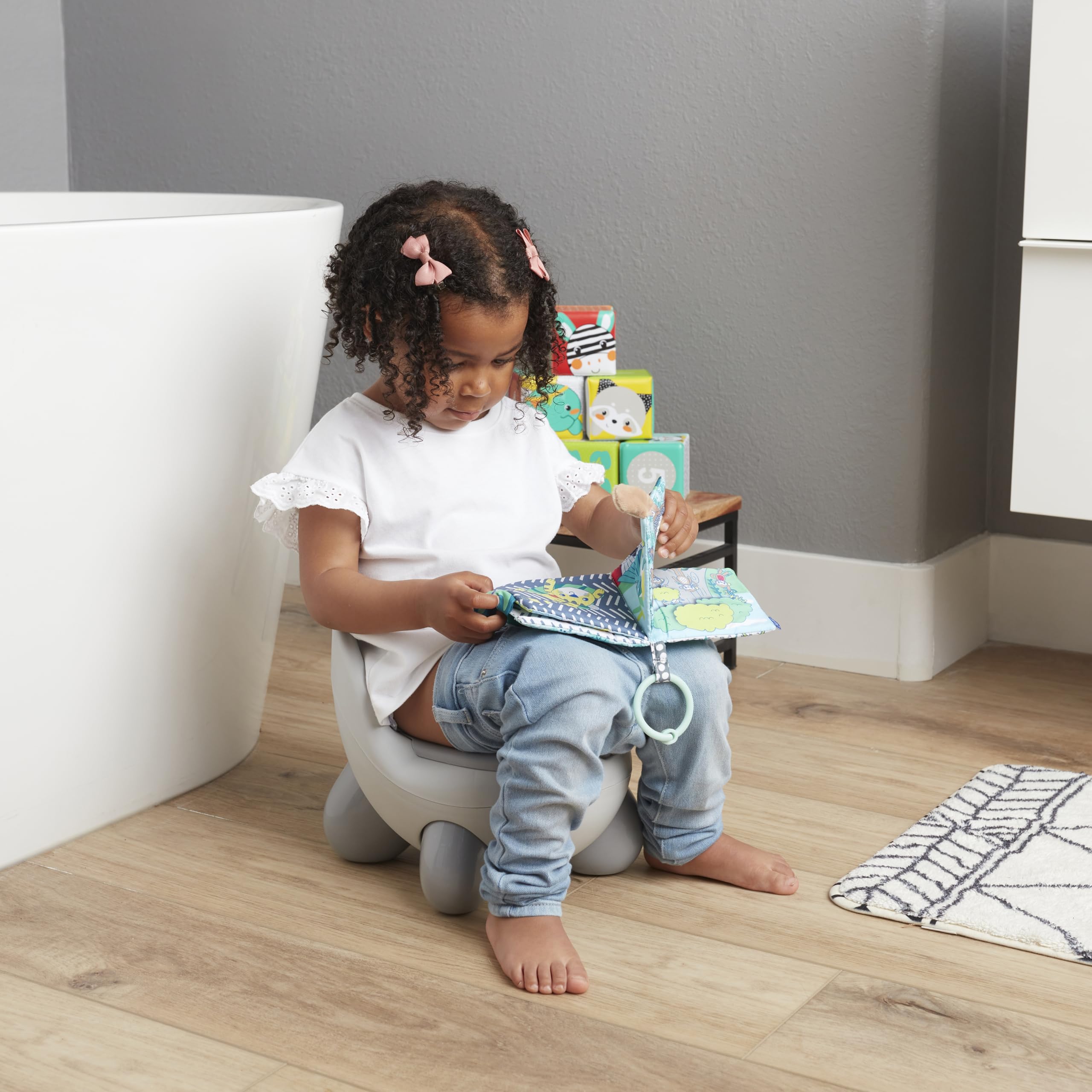Infantino Potty Pals Potty Seat - Potty Training Toilet, Removable Bowl with Splashguard, Slip Resistant Feet, Gray Koala